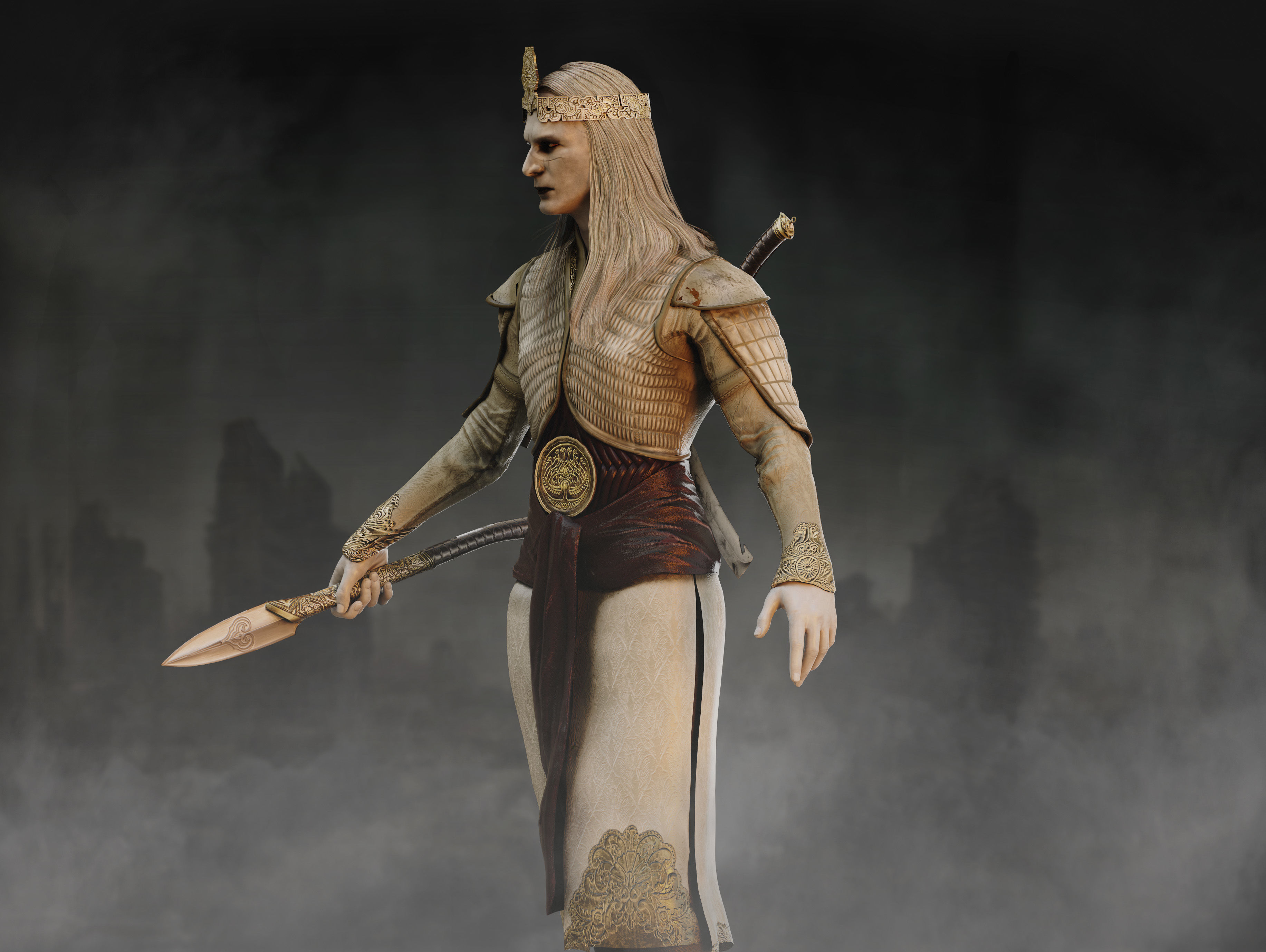 Prince Nuada Low-poly 3D model_3