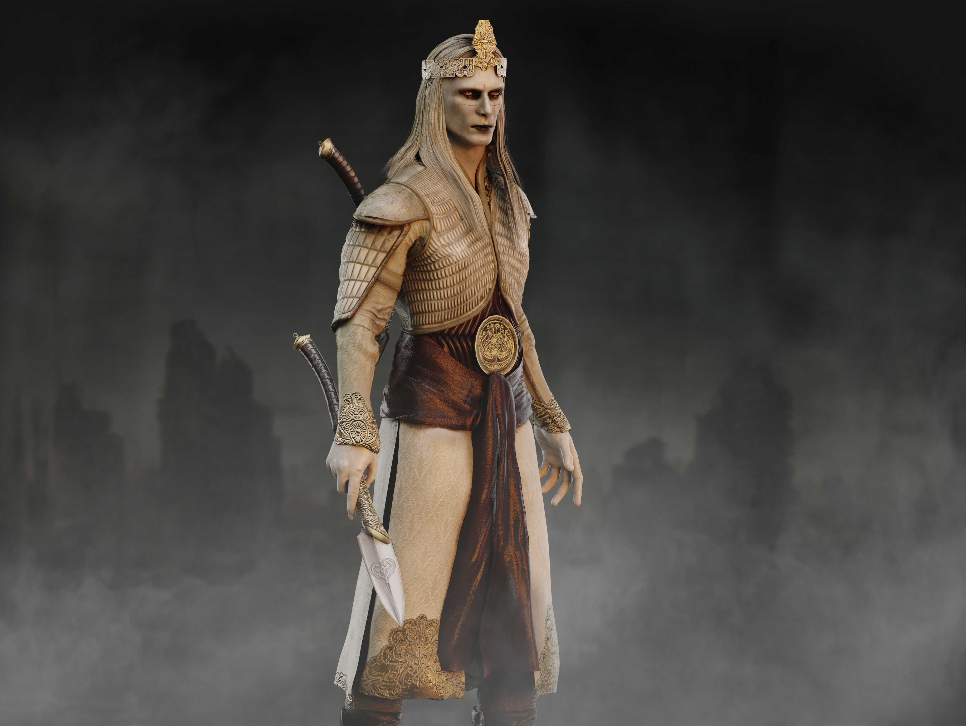 Prince Nuada Low-poly 3D model_6
