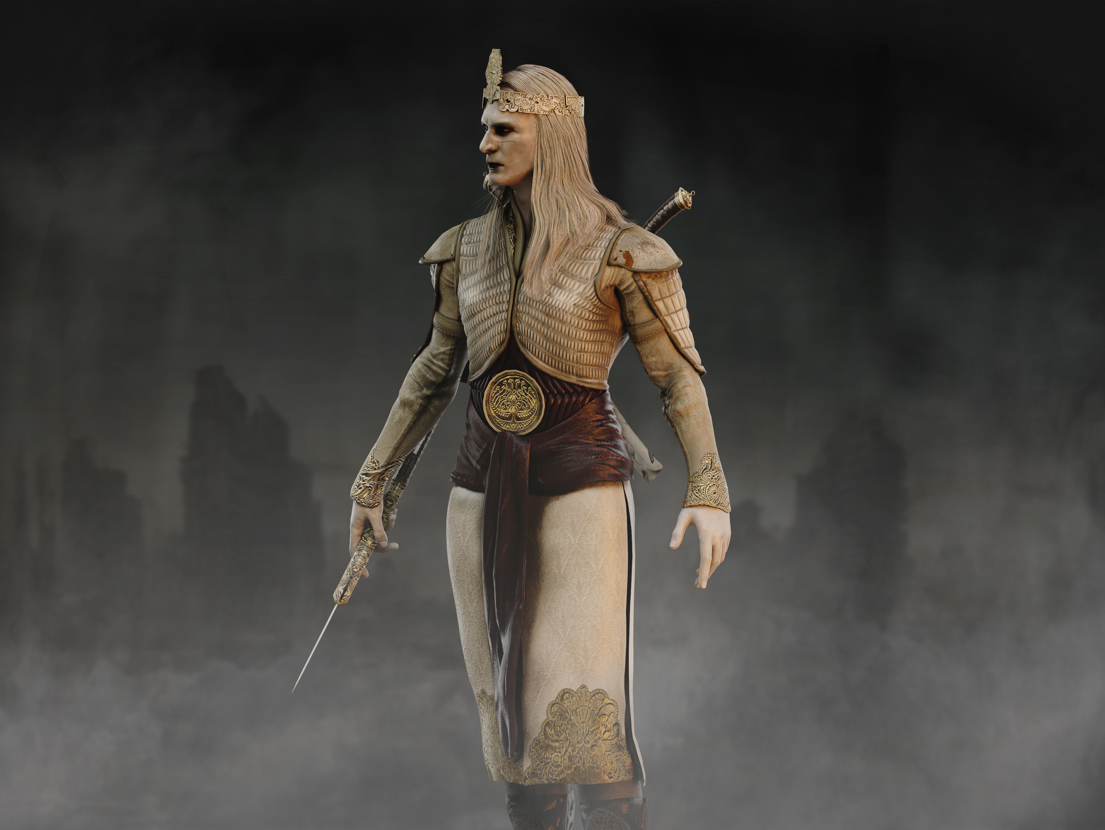 Prince Nuada Low-poly 3D model_4