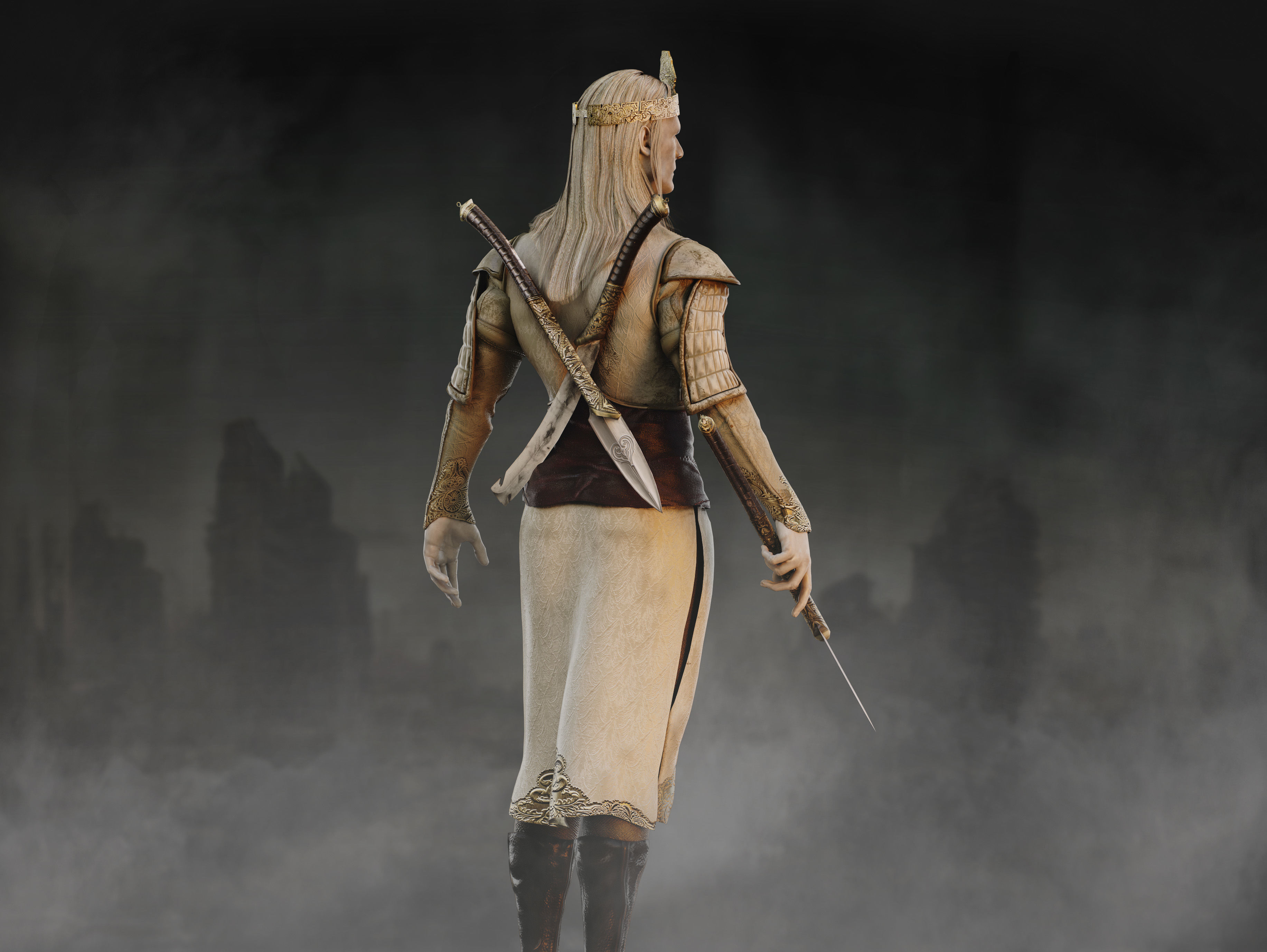 Prince Nuada Low-poly 3D model_5