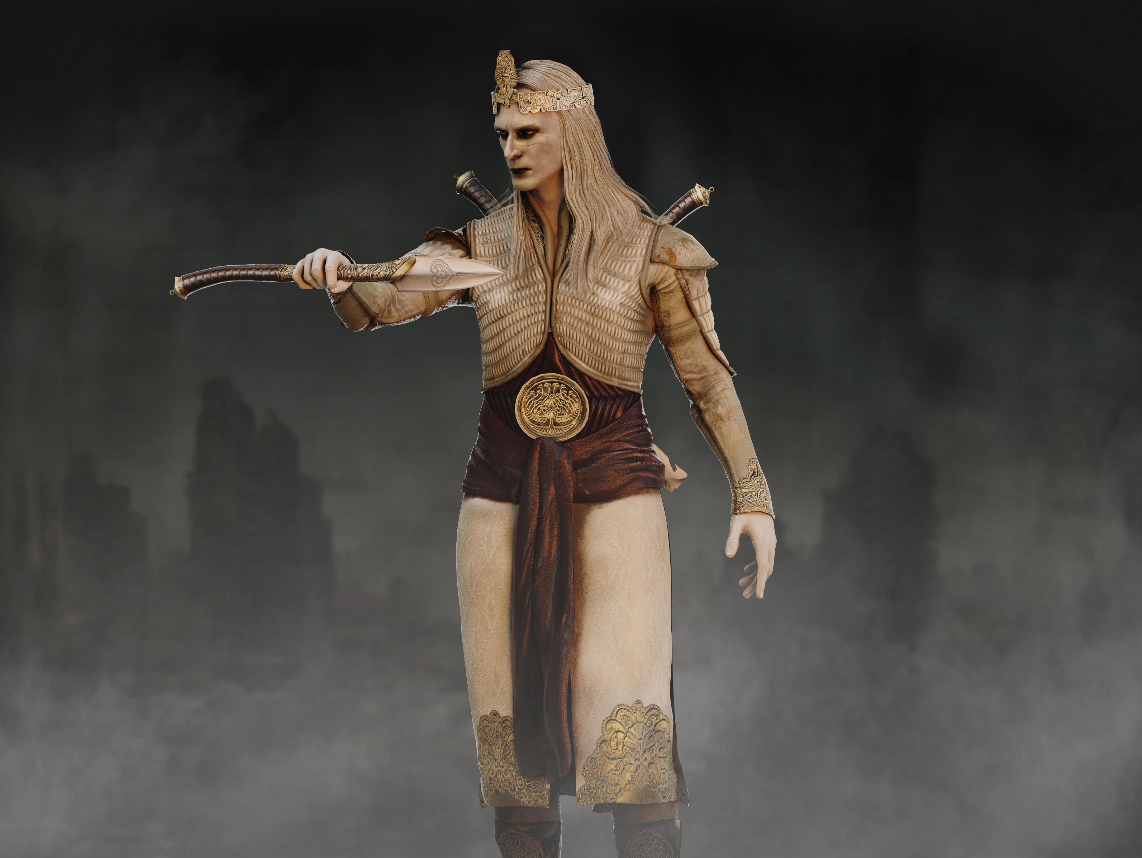Prince Nuada Low-poly 3D model_8