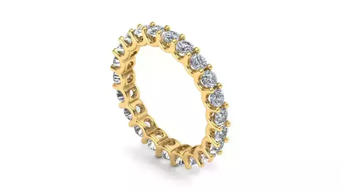 U Shaped Eternity Ring 2 point 1 mm stone size swiss11 and EU51 3D print model