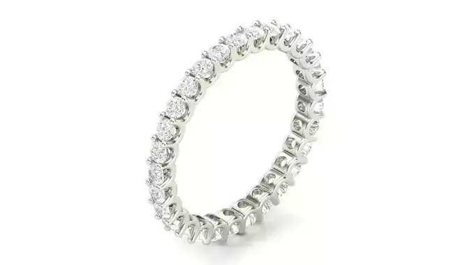 U Shaped Eternity Ring 2 point 1 mm stone size swiss 14 and EU54