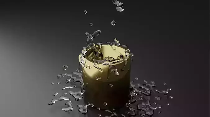 Golden Cup And Water