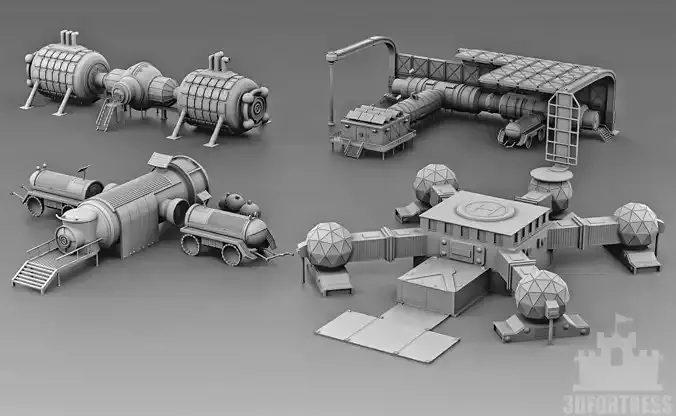 Martian Station 3D print model