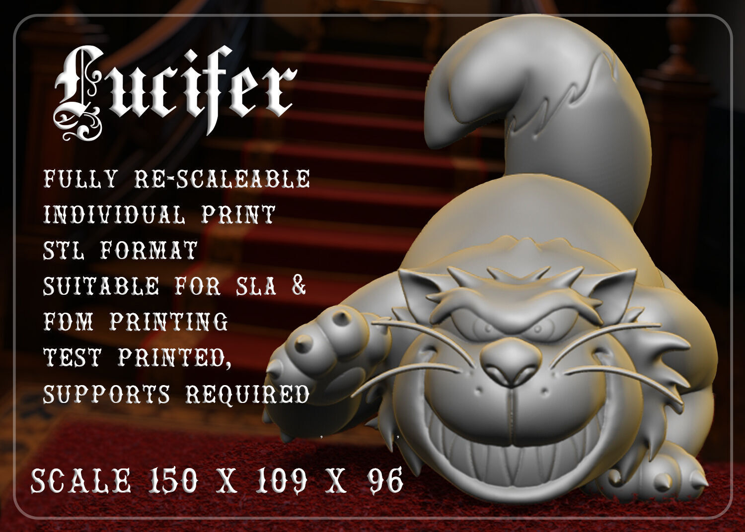 Lucifer Character Model- Cinderella 3D print model_1