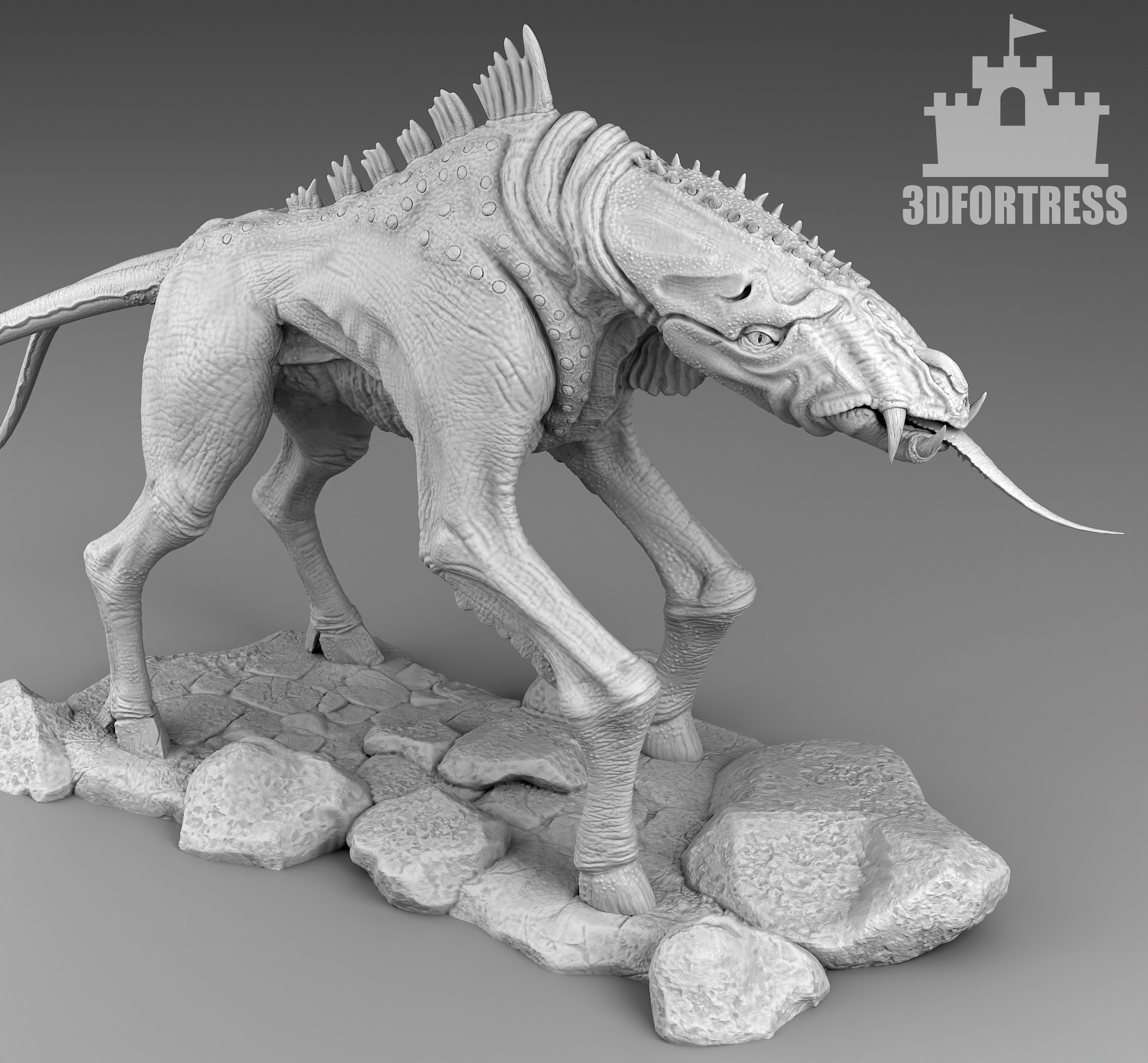 Alien horse 3D print model_1