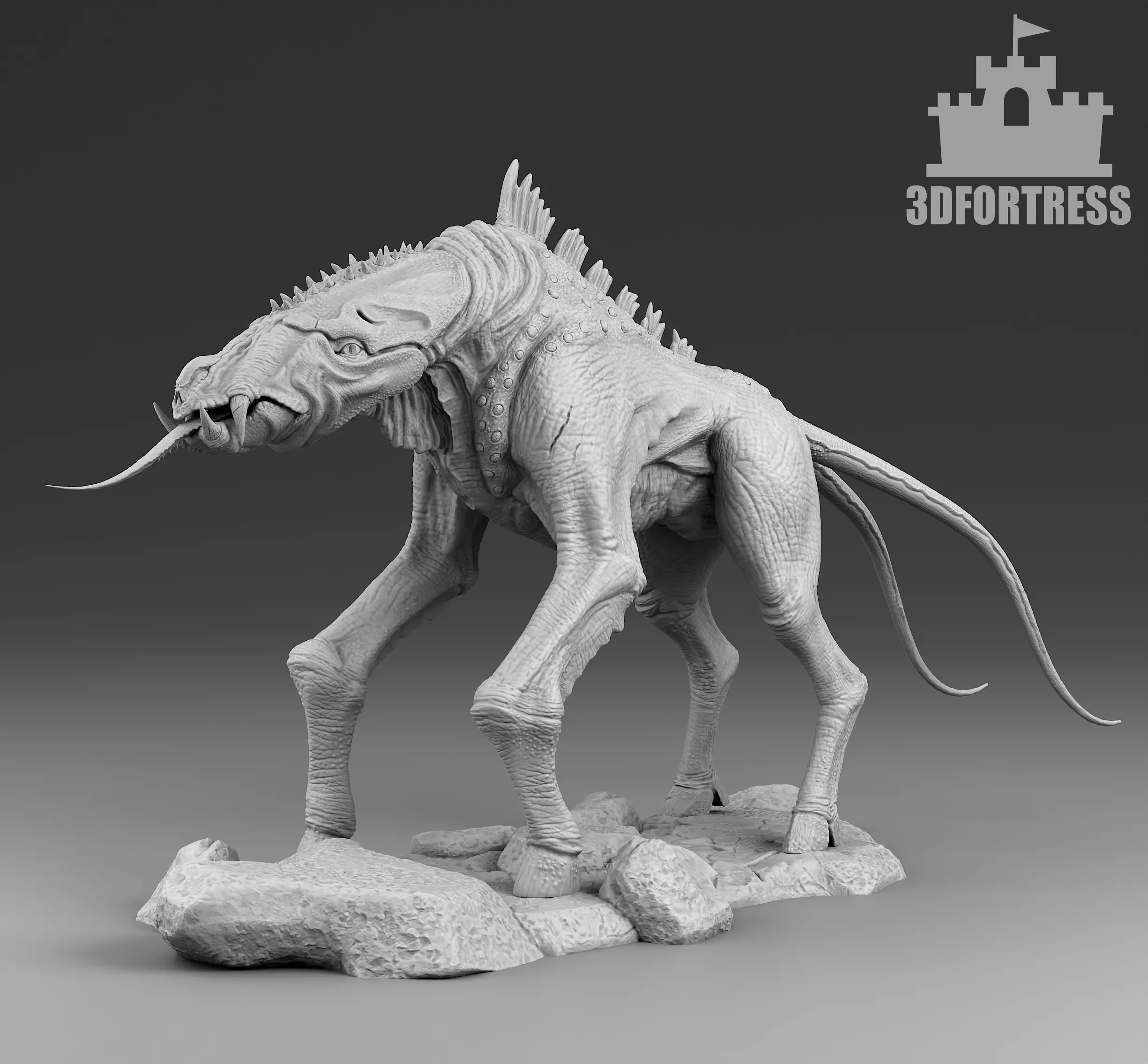 Alien horse 3D print model_0