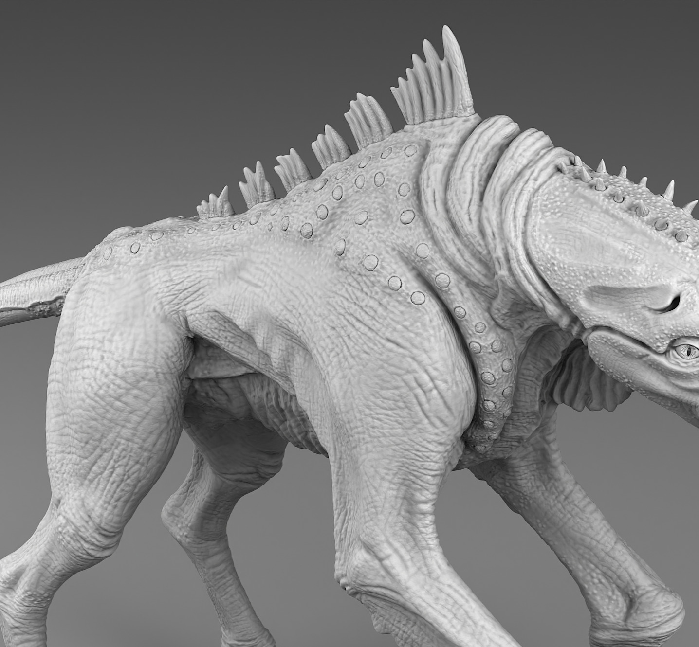 Alien horse 3D print model_9
