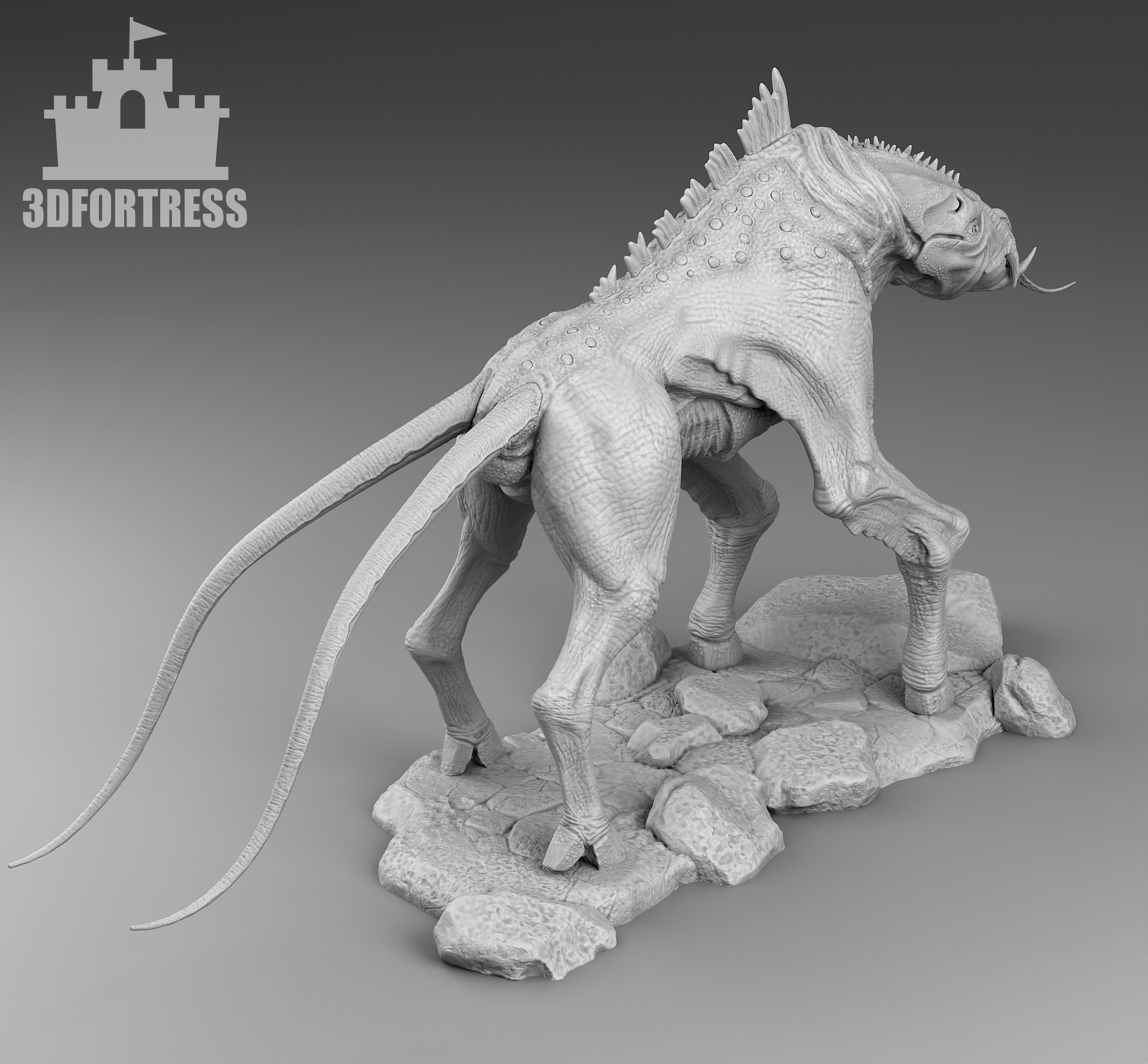 Alien horse 3D print model_2