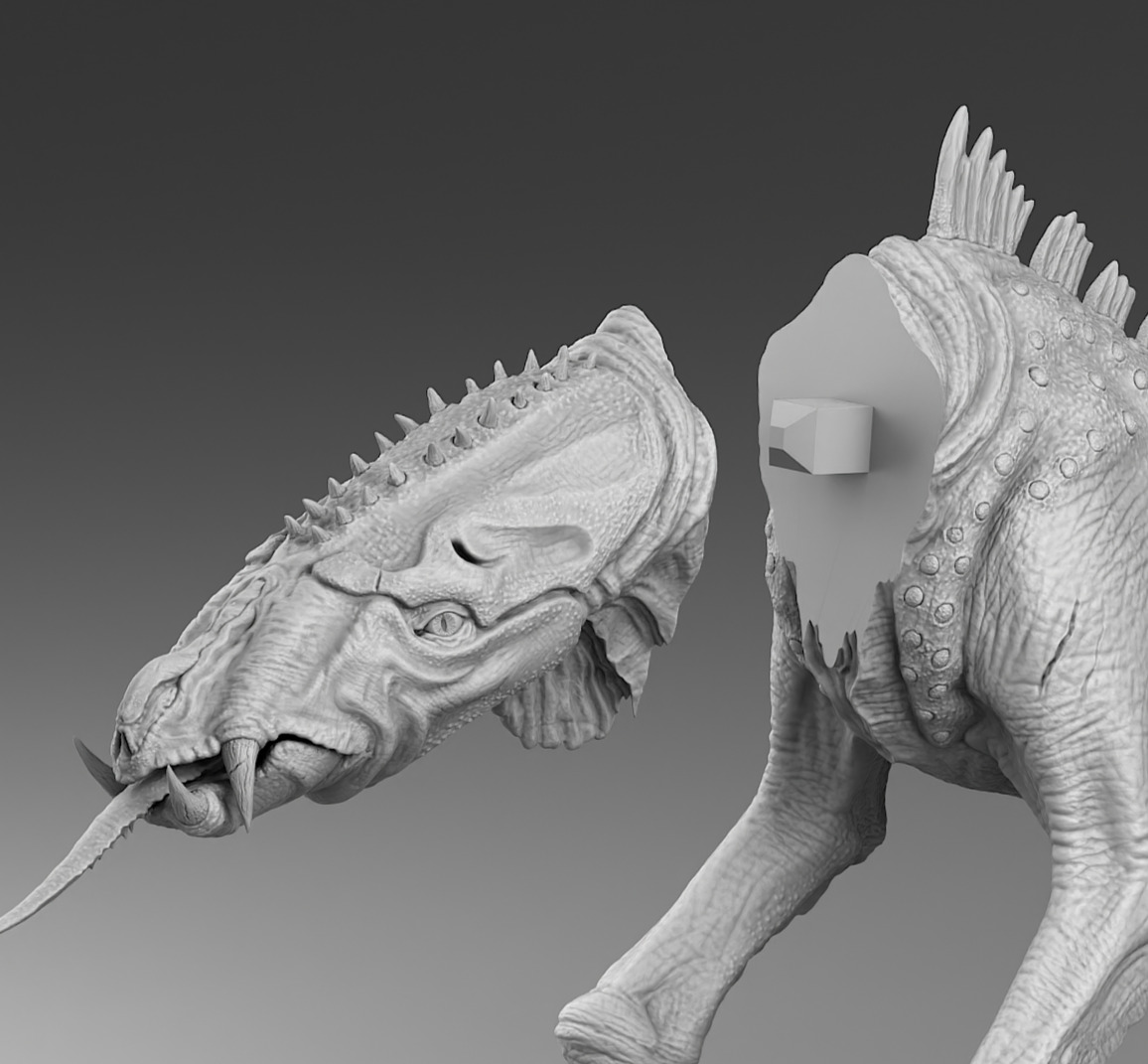 Alien horse 3D print model_14