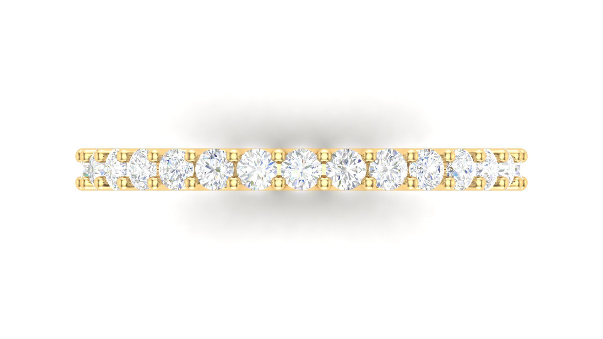 U Shaped Eternity Ring 2 point 1 mm stone size swiss 18 and EU58 3D print model_6