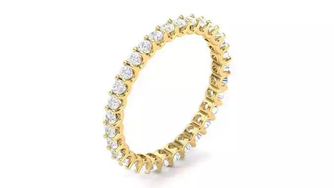 U Shaped Eternity Ring 2 point 1 mm stone size swiss 19 and EU59 3D print model
