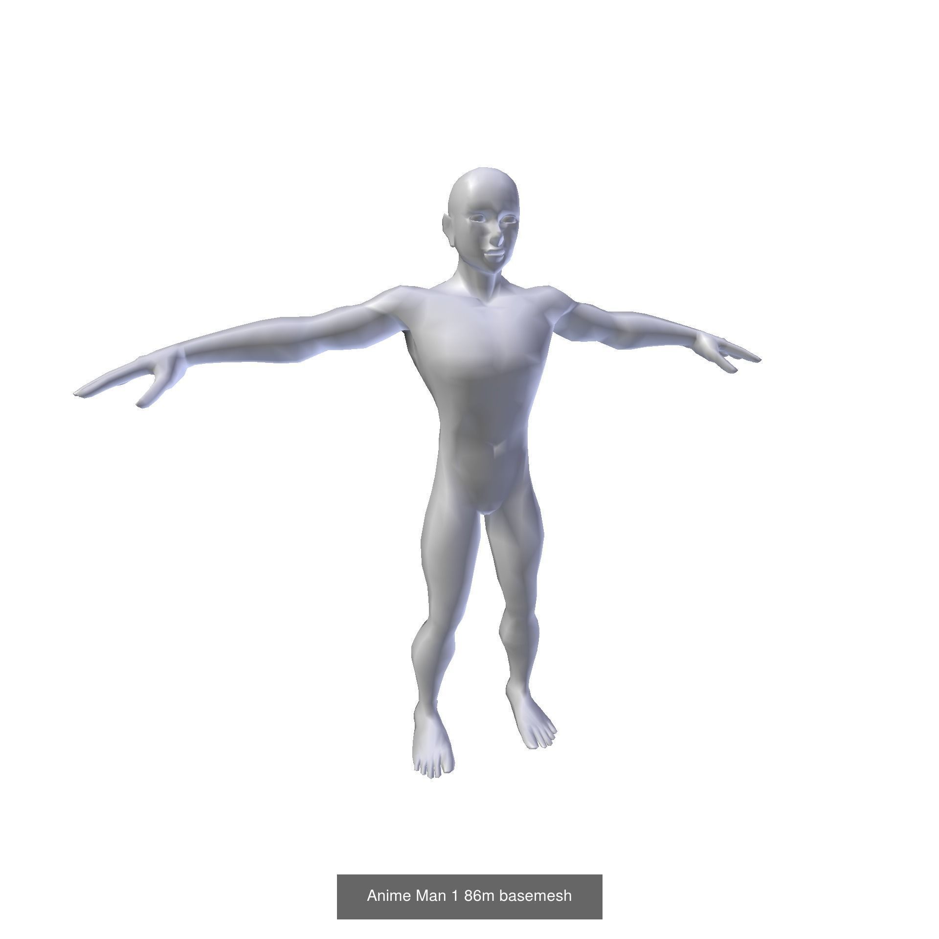 Anime Characters Basemeshes  3D Model Collection_22
