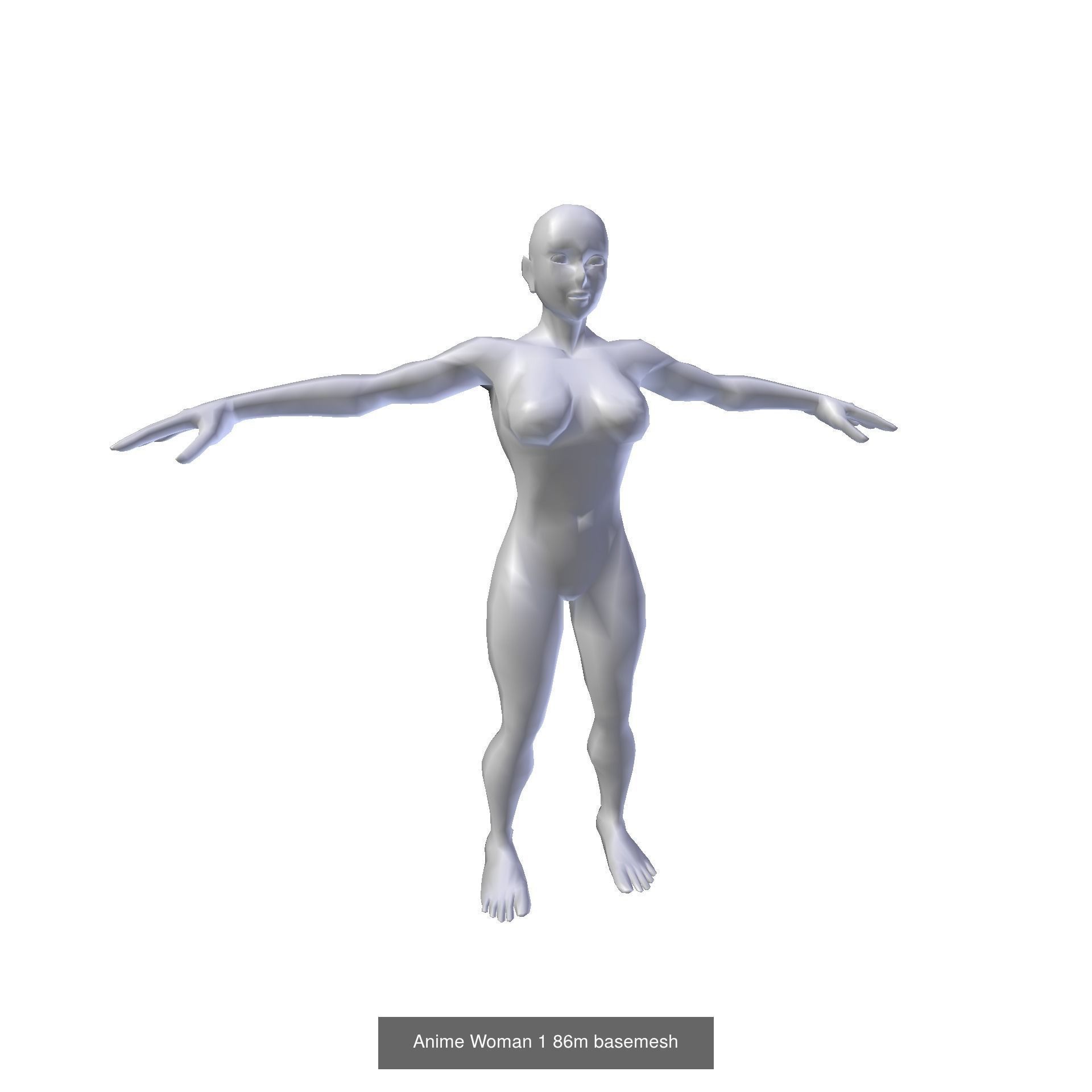 Anime Characters Basemeshes  3D Model Collection_26