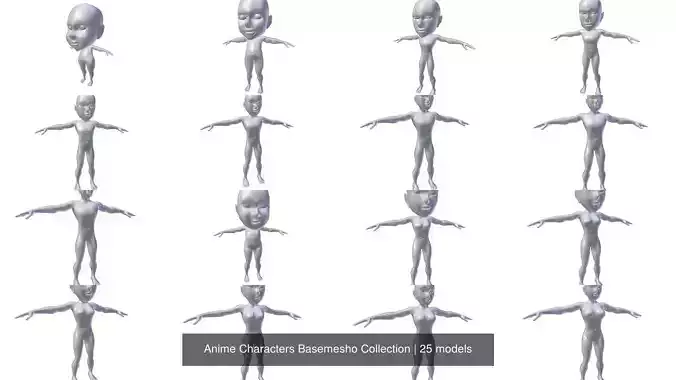 Anime Characters Basemeshes 