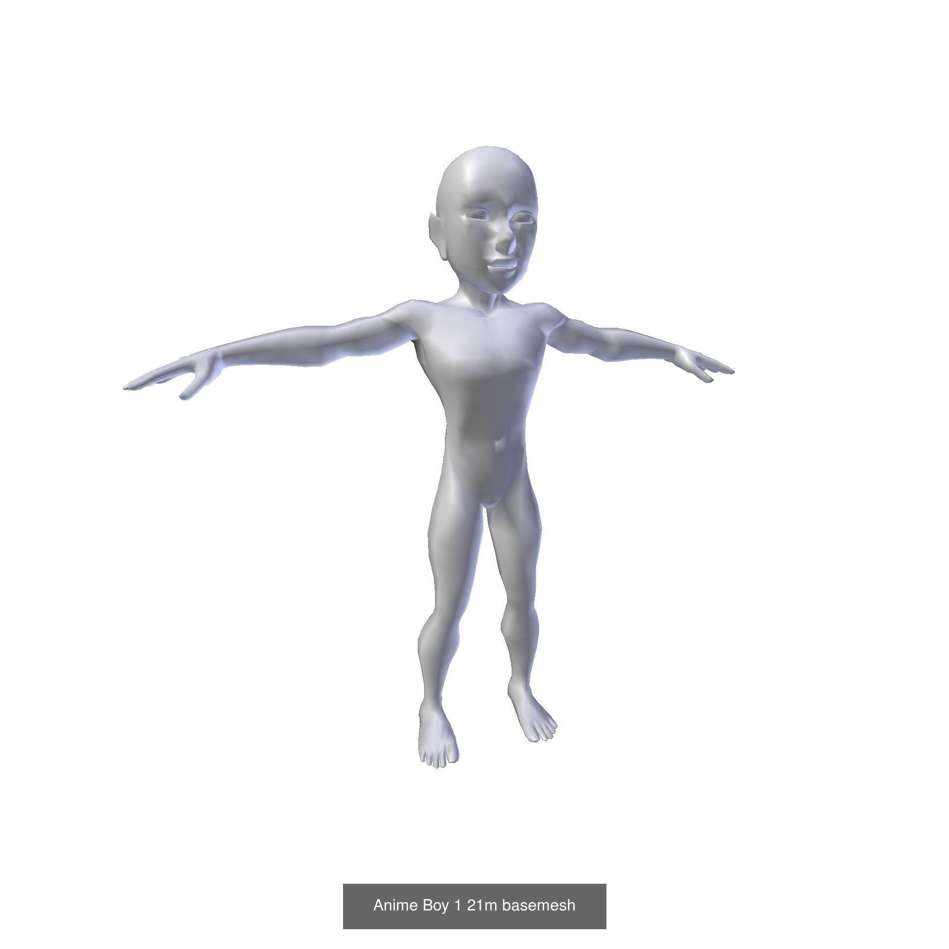 Anime Characters Basemeshes  3D Model Collection_9