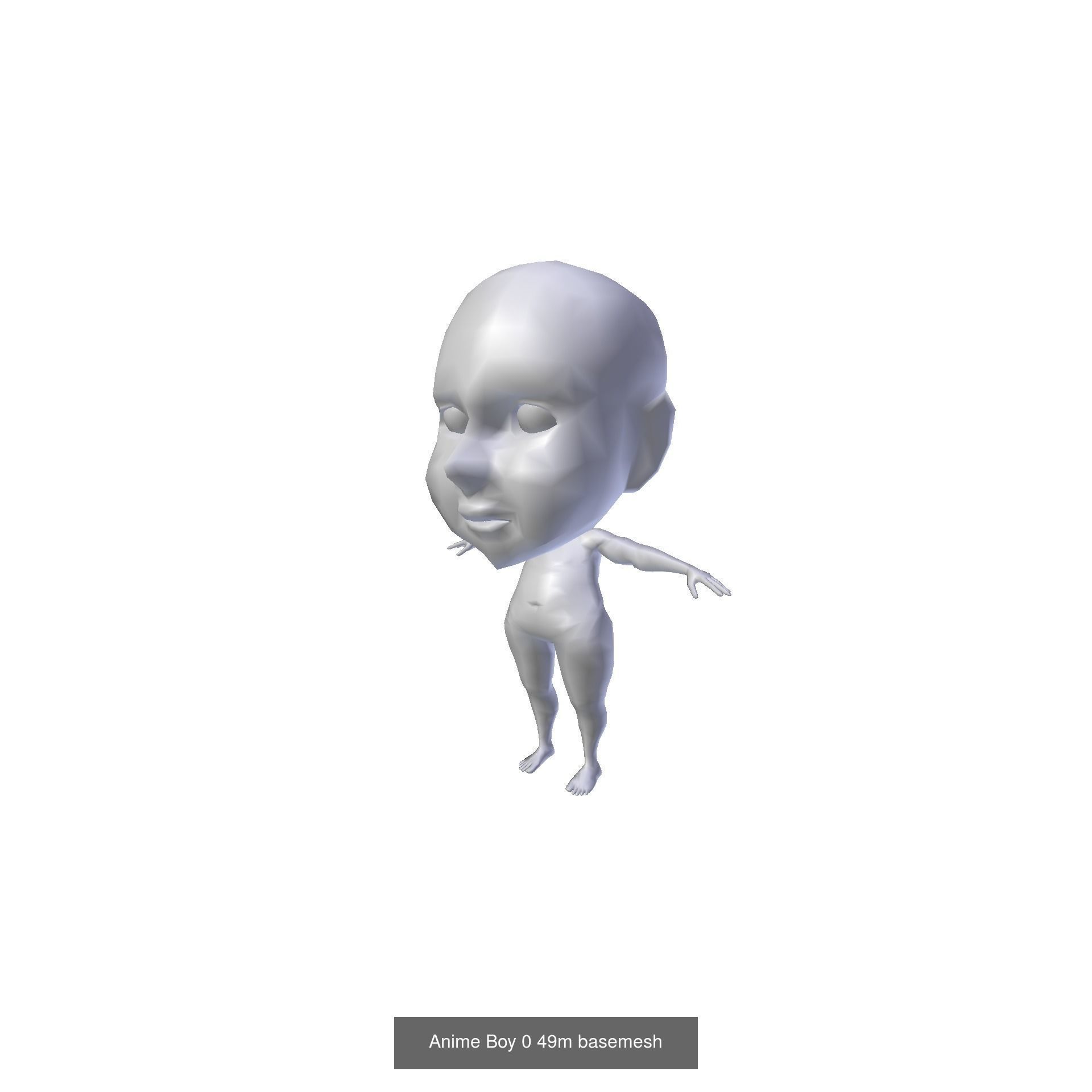 Anime Characters Basemeshes  3D Model Collection_3