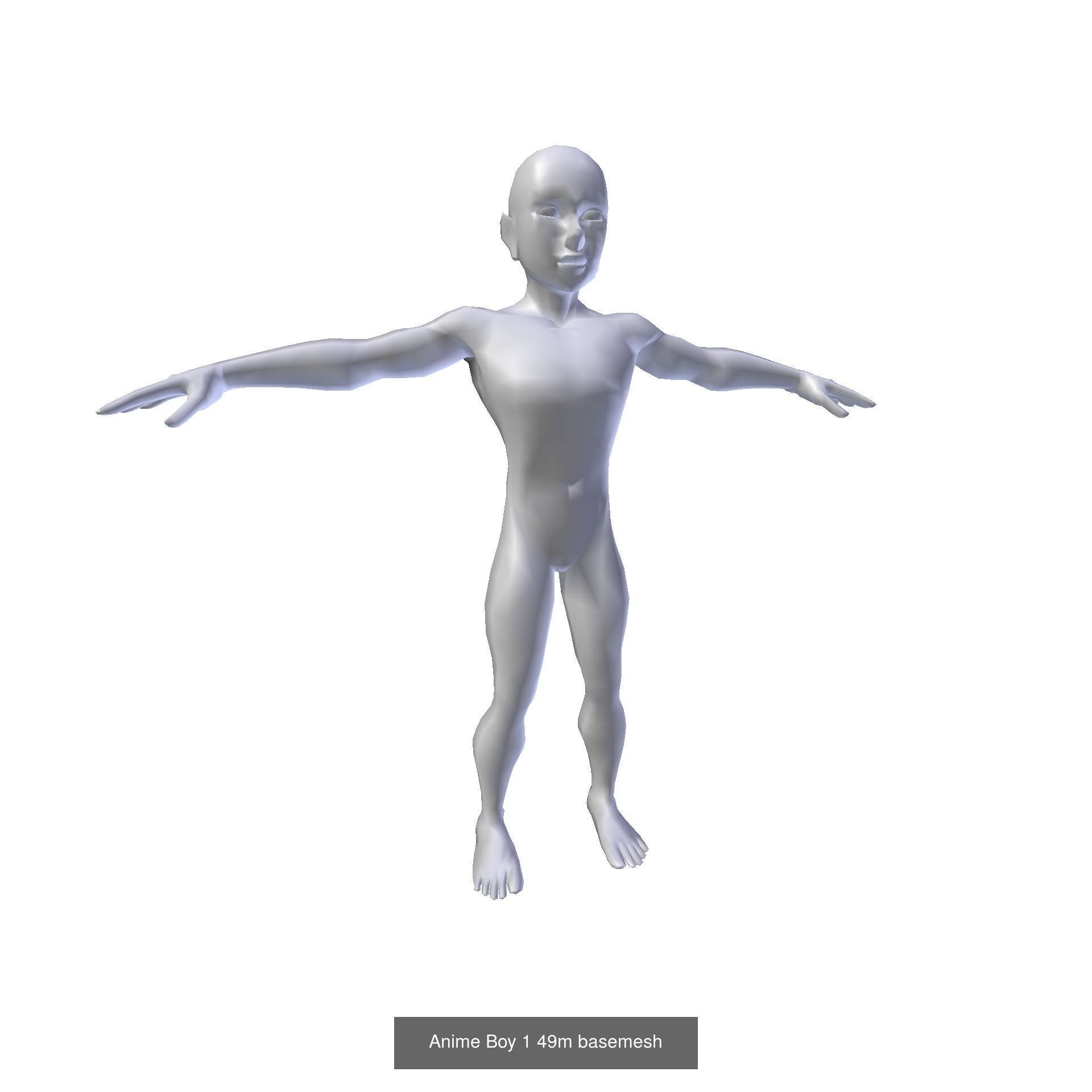 Anime Characters Basemeshes  3D Model Collection_11