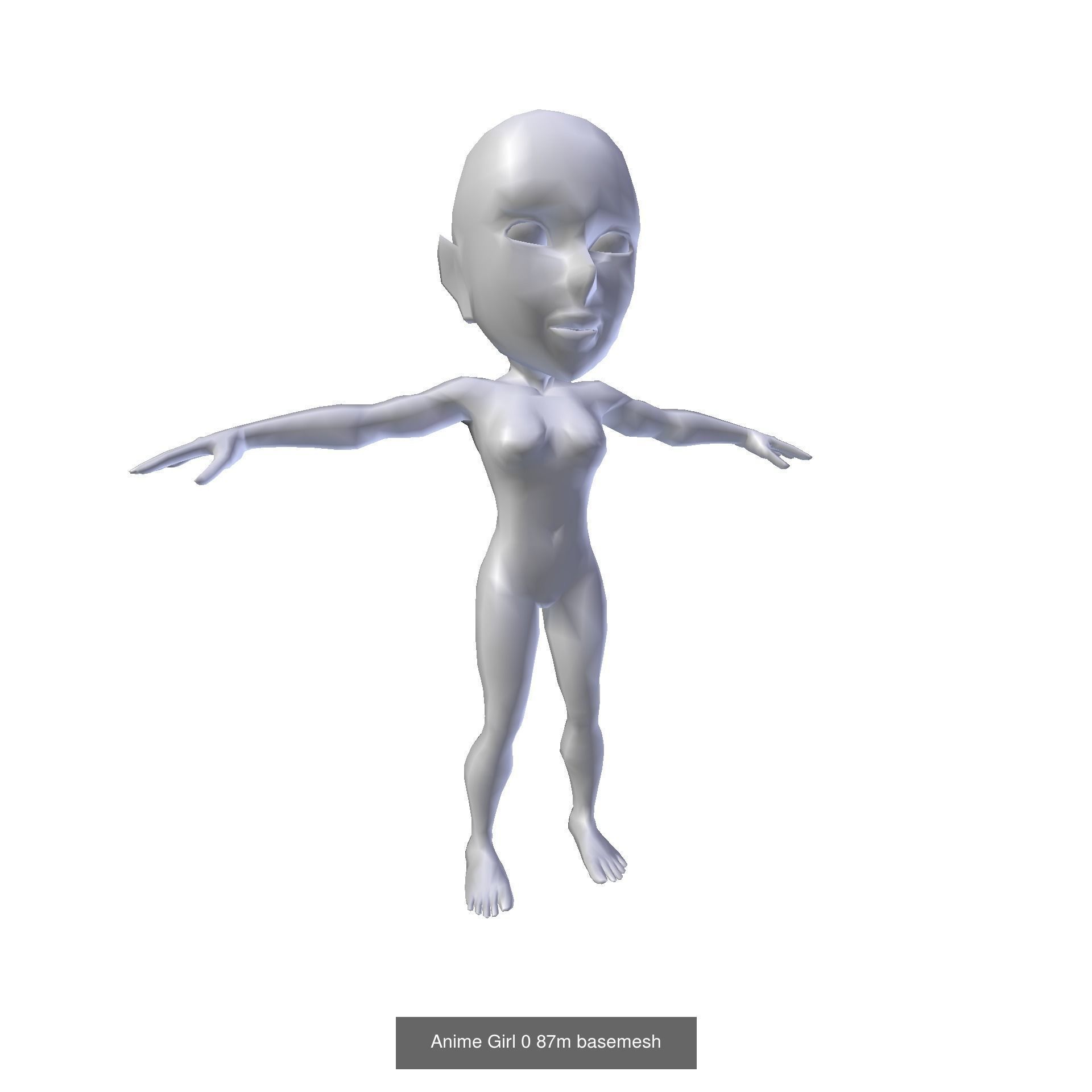 Anime Characters Basemeshes  3D Model Collection_14