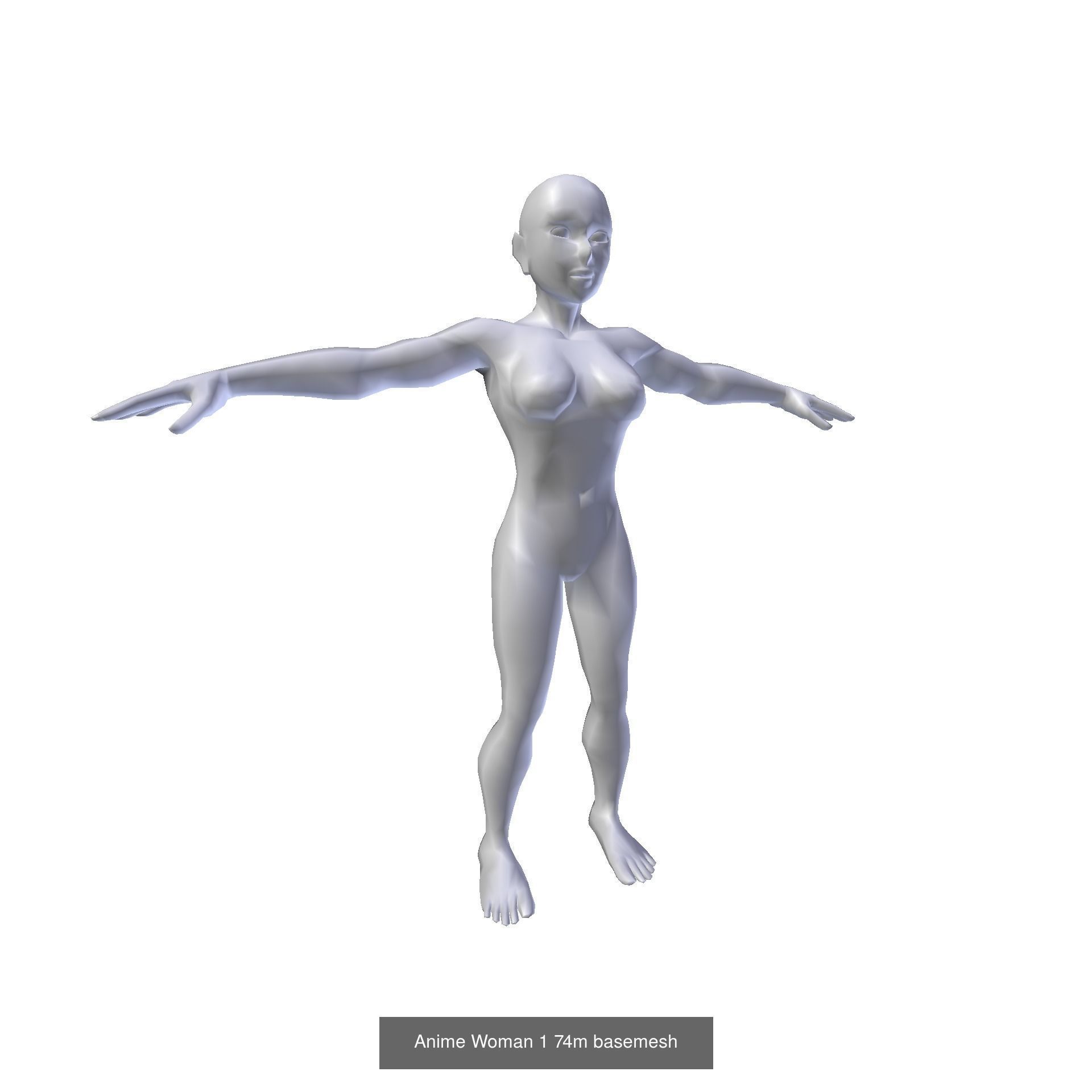Anime Characters Basemeshes  3D Model Collection_25