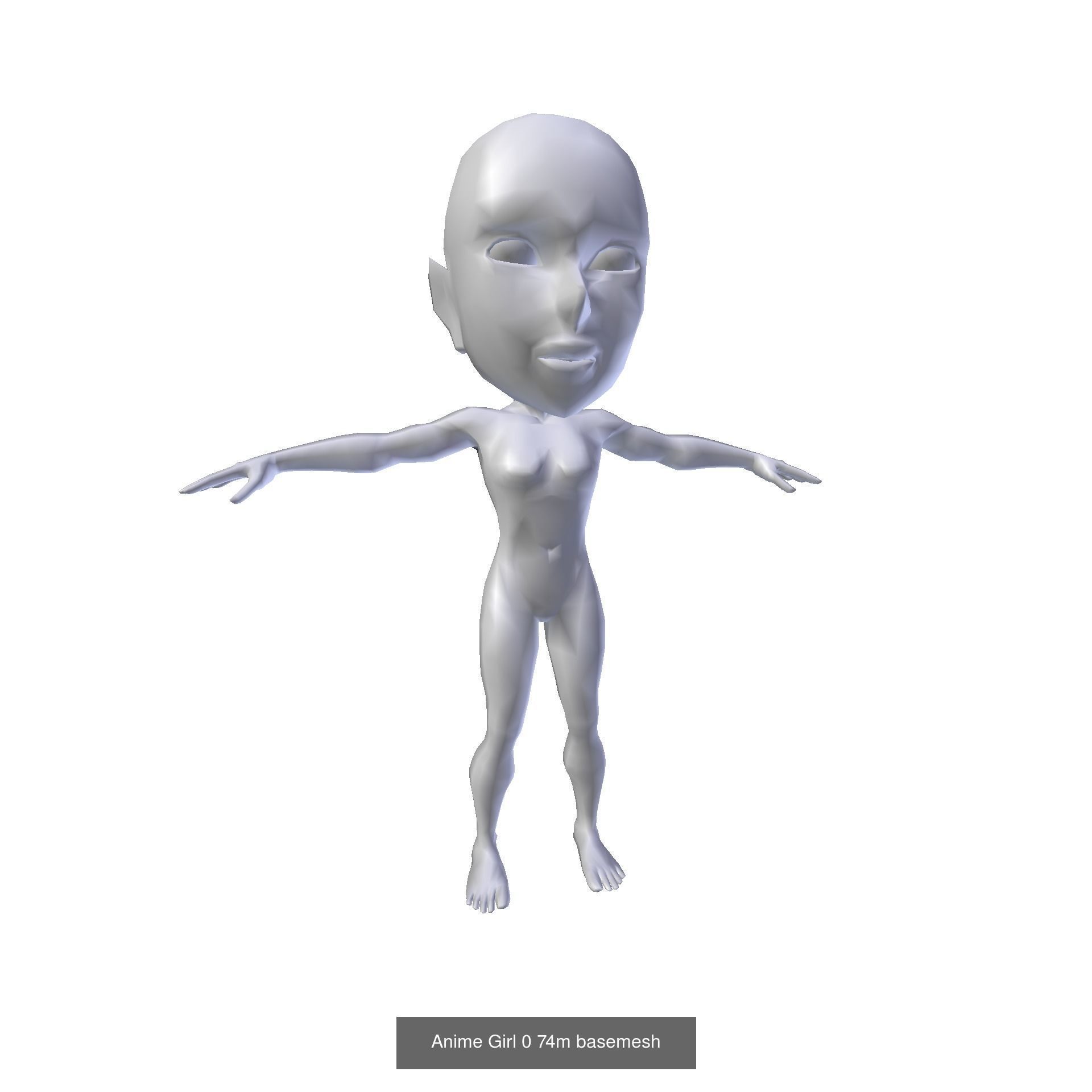 Anime Characters Basemeshes  3D Model Collection_13
