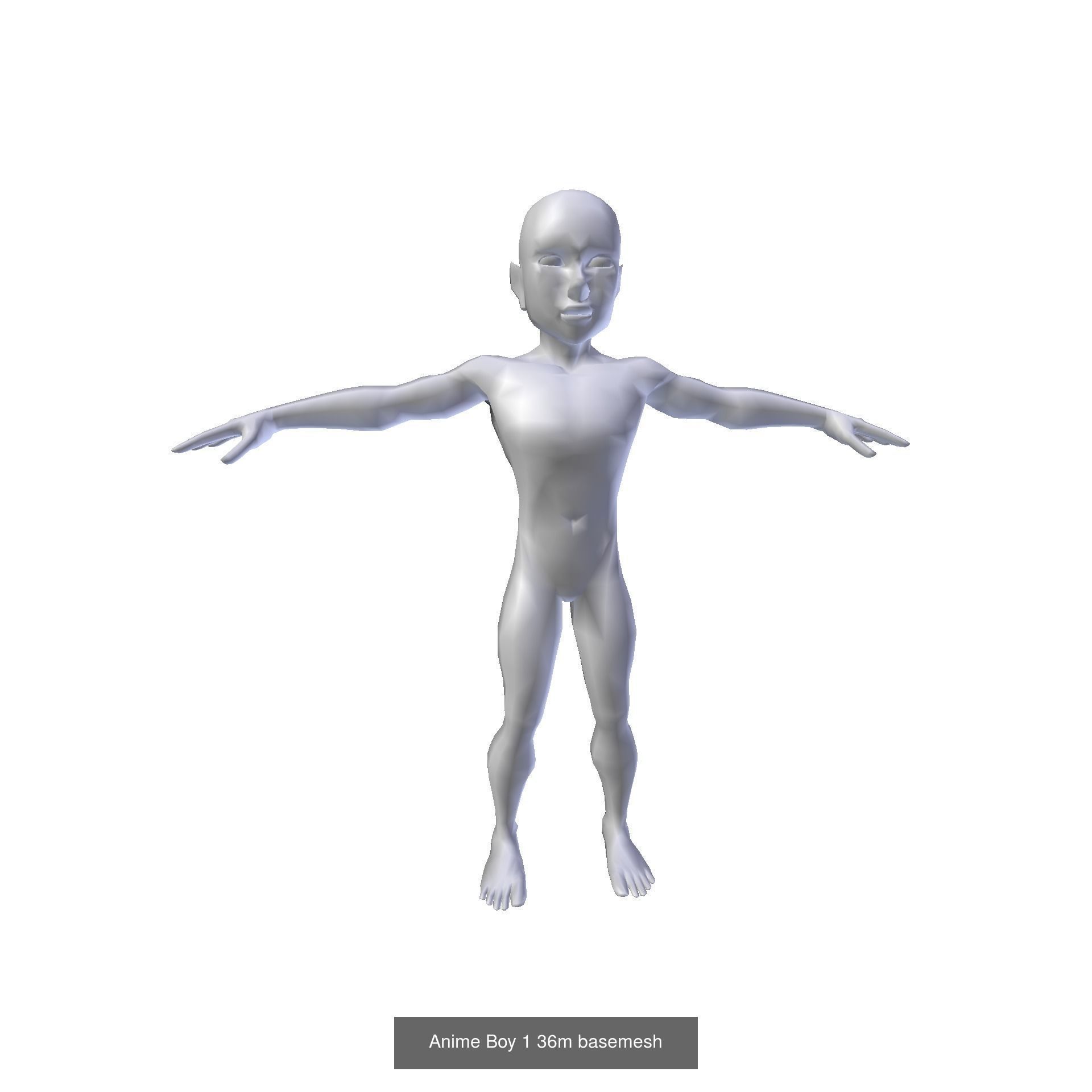Anime Characters Basemeshes  3D Model Collection_10
