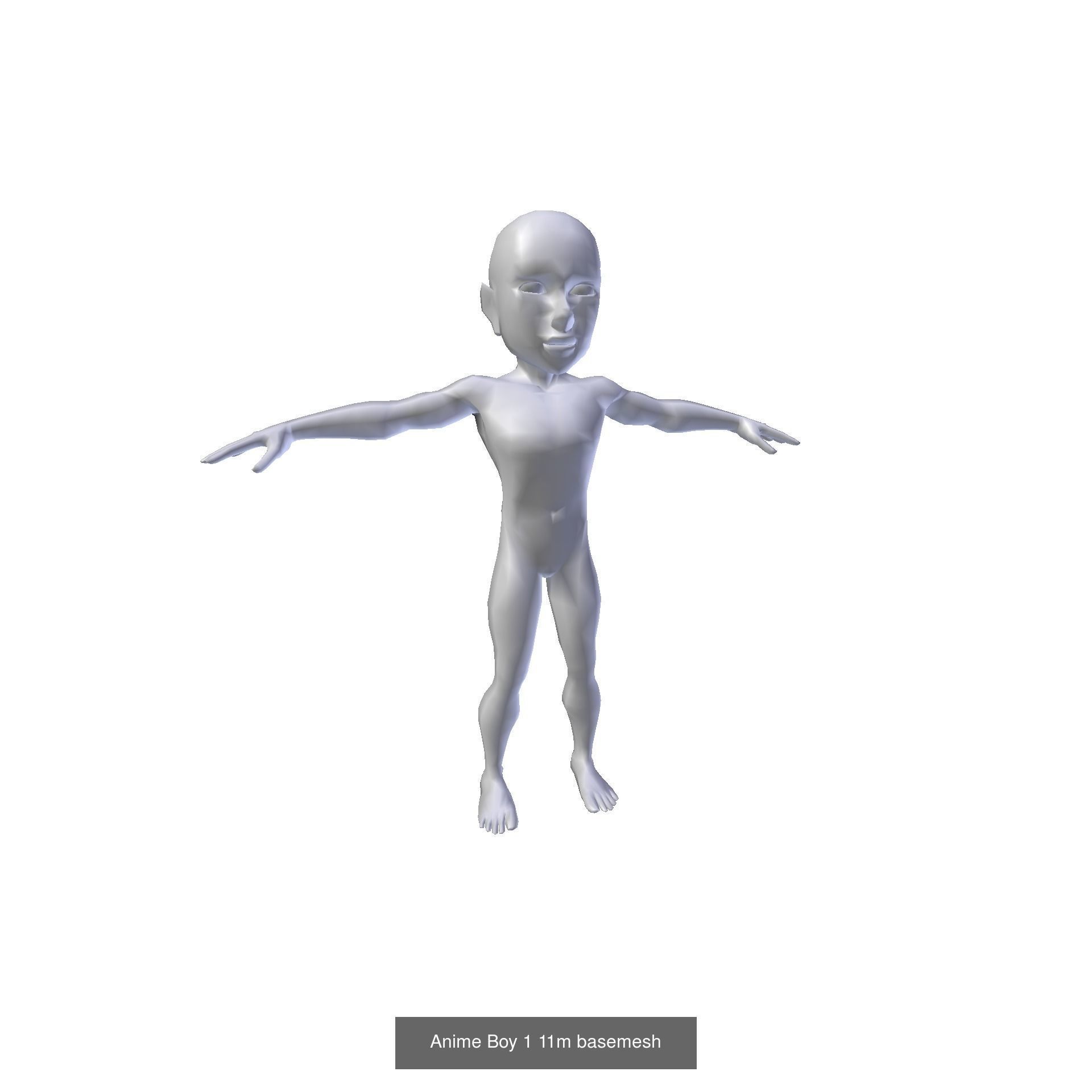 Anime Characters Basemeshes  3D Model Collection_8