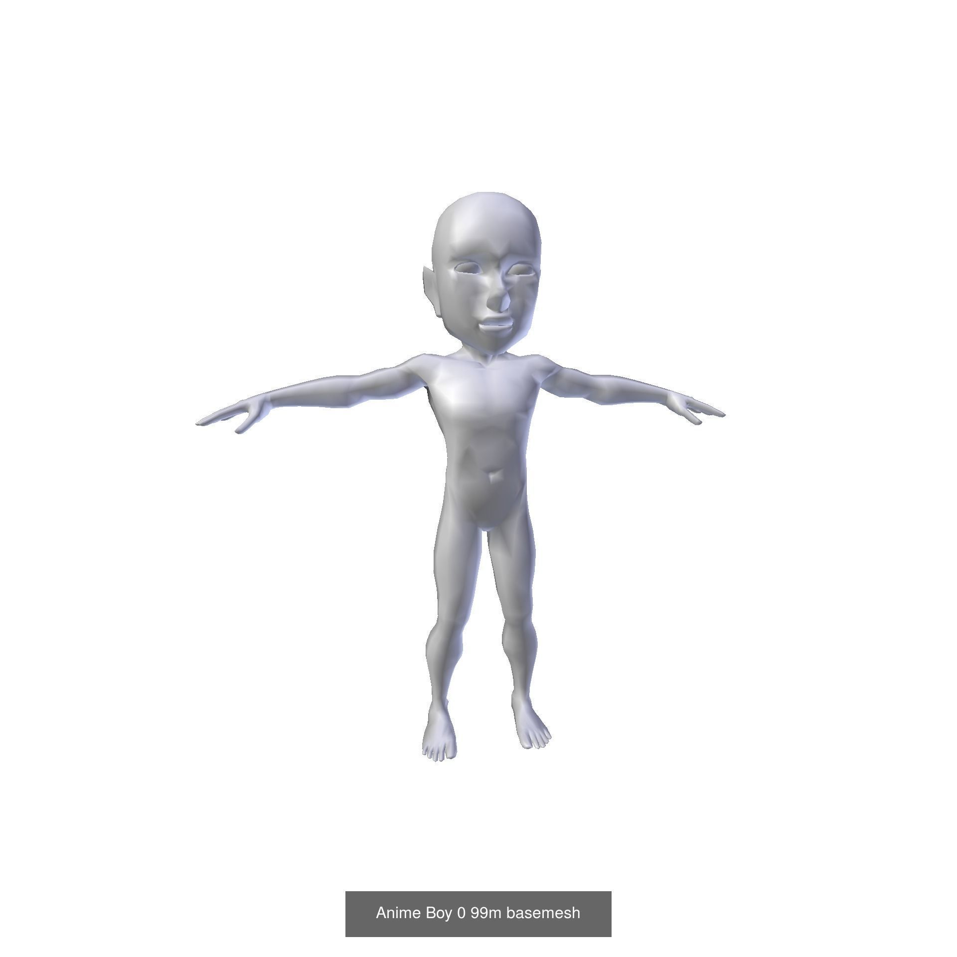 Anime Characters Basemeshes  3D Model Collection_7