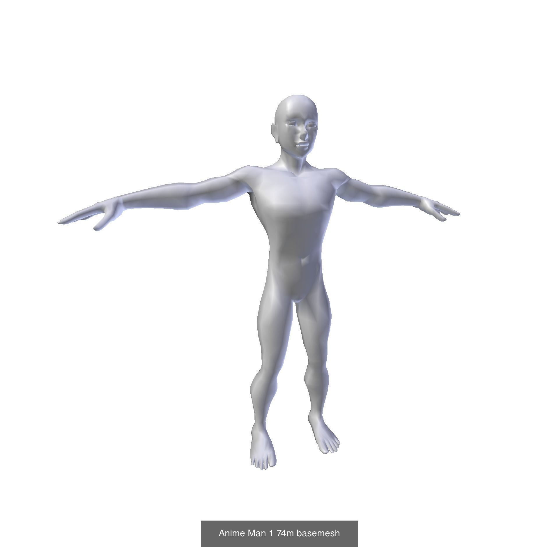 Anime Characters Basemeshes  3D Model Collection_21
