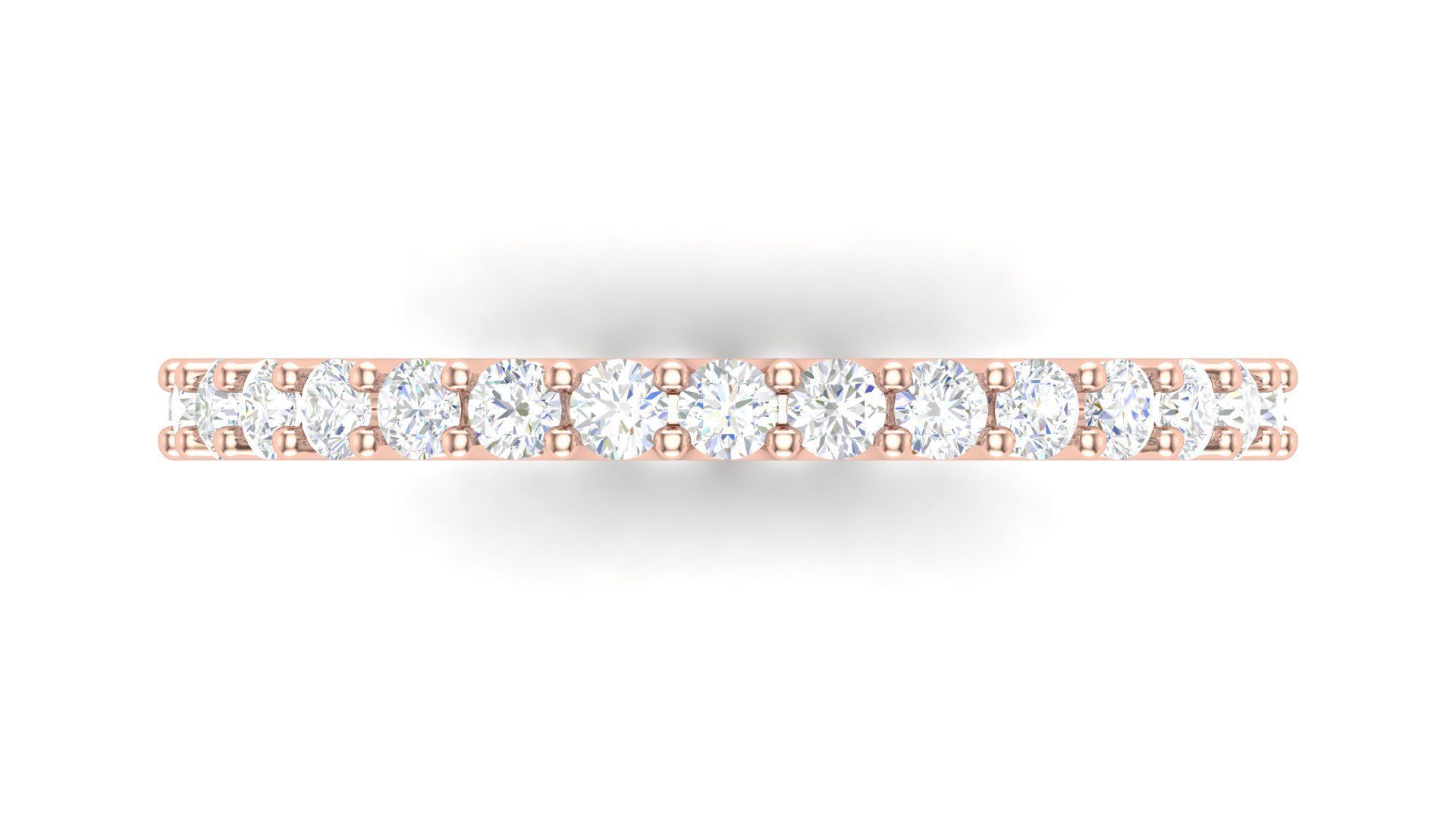 U Shaped Eternity Ring 2 point 1 mm stone size swiss 20 and EU60 3D print model_8