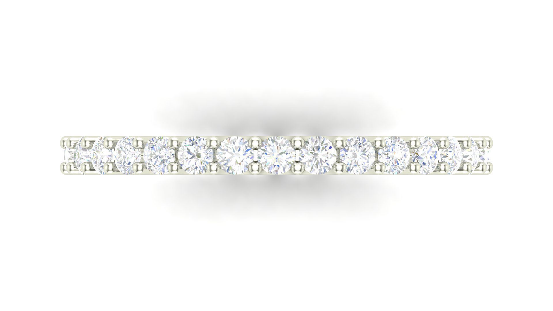 U Shaped Eternity Ring 2 point 1 mm stone size swiss 20 and EU60 3D print model_7