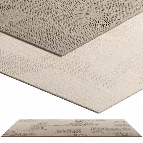 Poliform Trace Rectangular Rug 2 colors 3D model