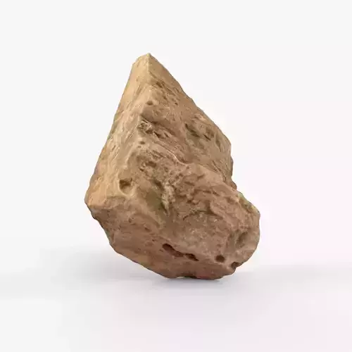 Photorealistic 3D scan of rock stone  Low-poly 3D model