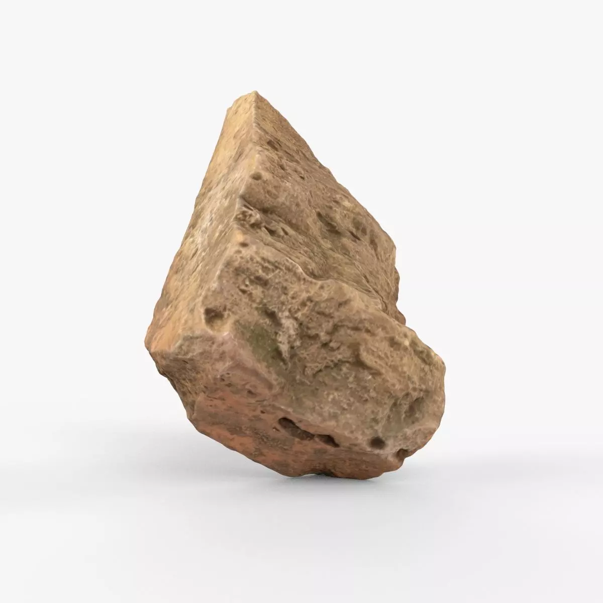 Photorealistic 3D scan of rock stone Low-poly 3D model_0