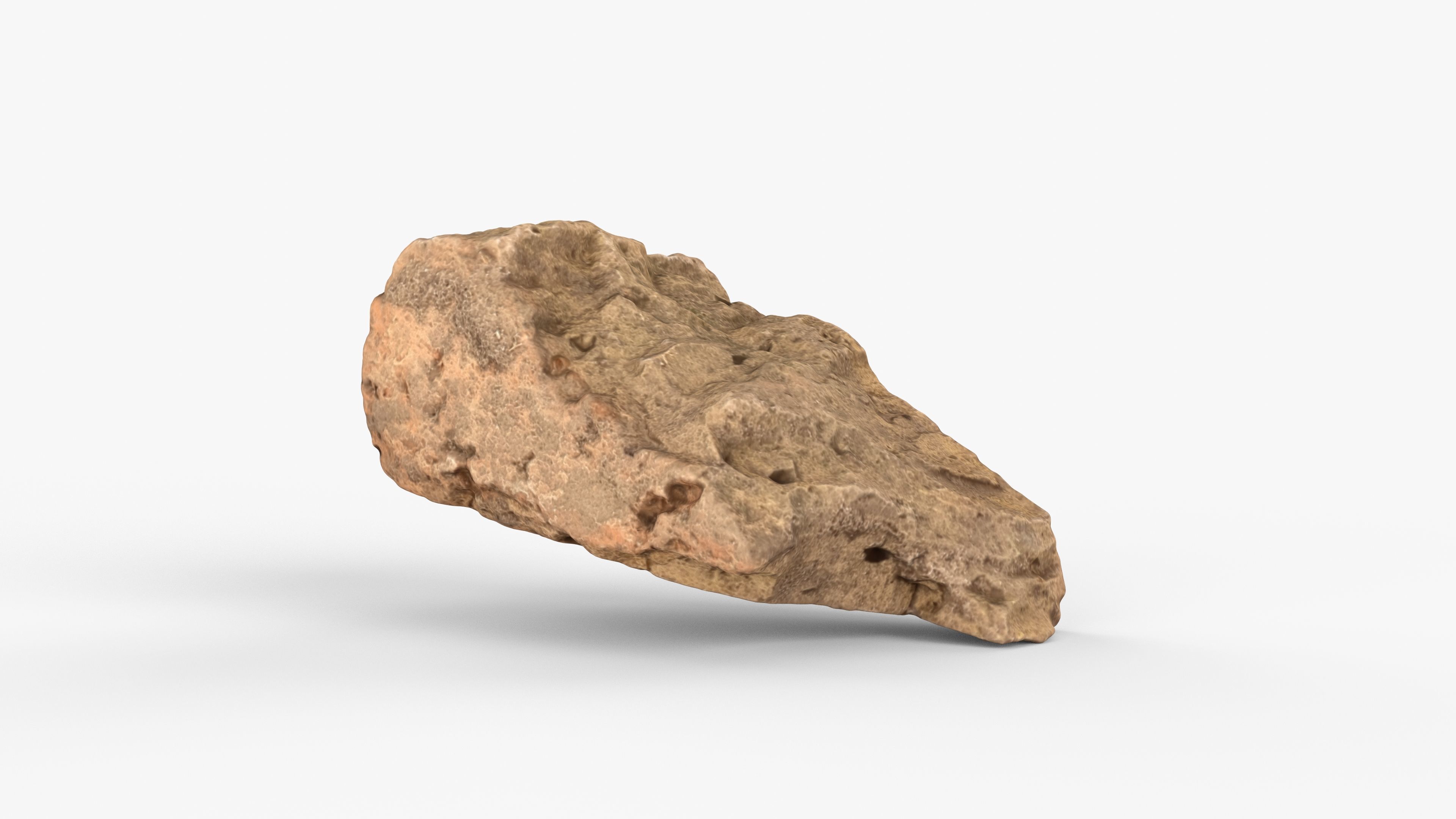 Photorealistic 3D scan of rock stone Low-poly 3D model_3