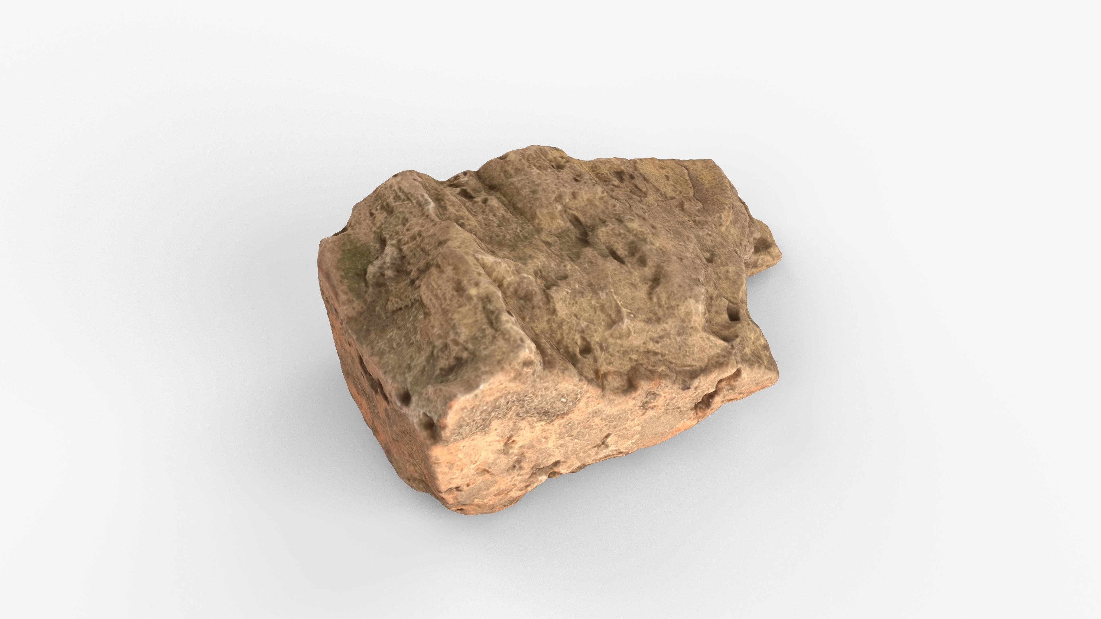 Photorealistic 3D scan of rock stone Low-poly 3D model_8