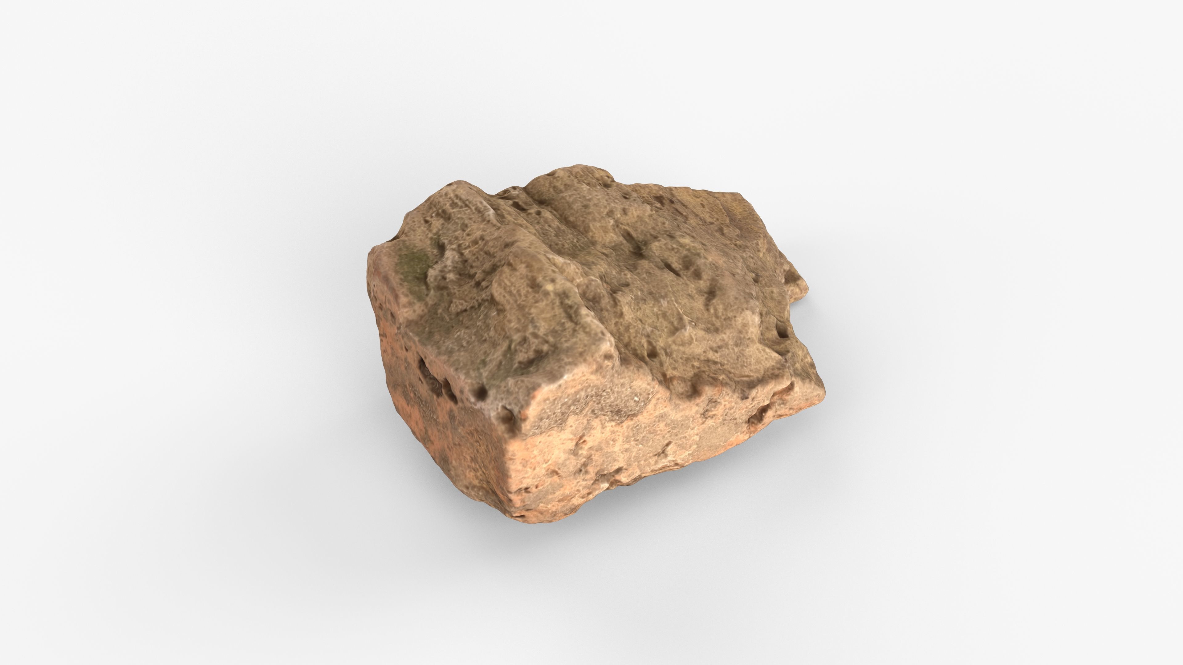 Photorealistic 3D scan of rock stone Low-poly 3D model_9