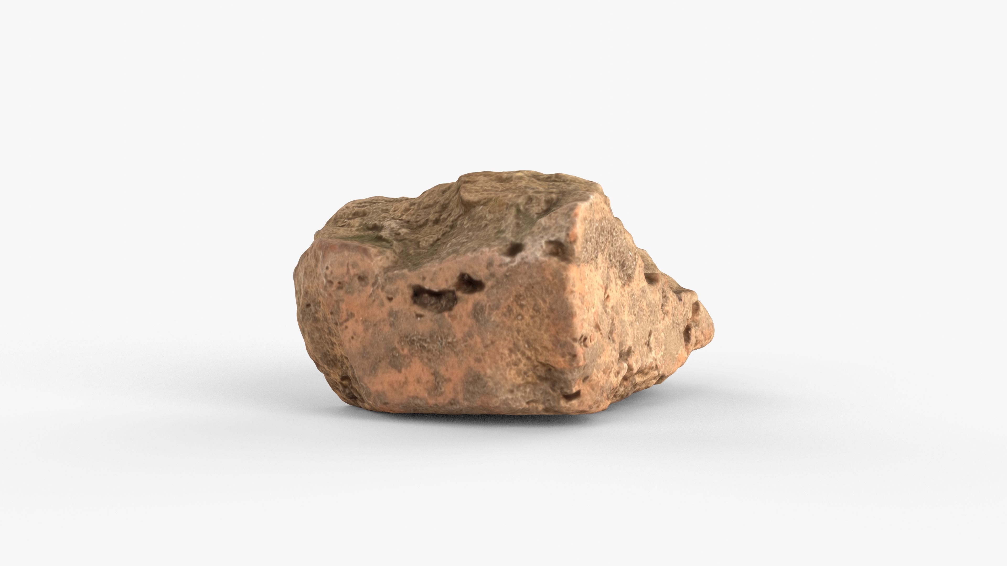 Photorealistic 3D scan of rock stone Low-poly 3D model_4