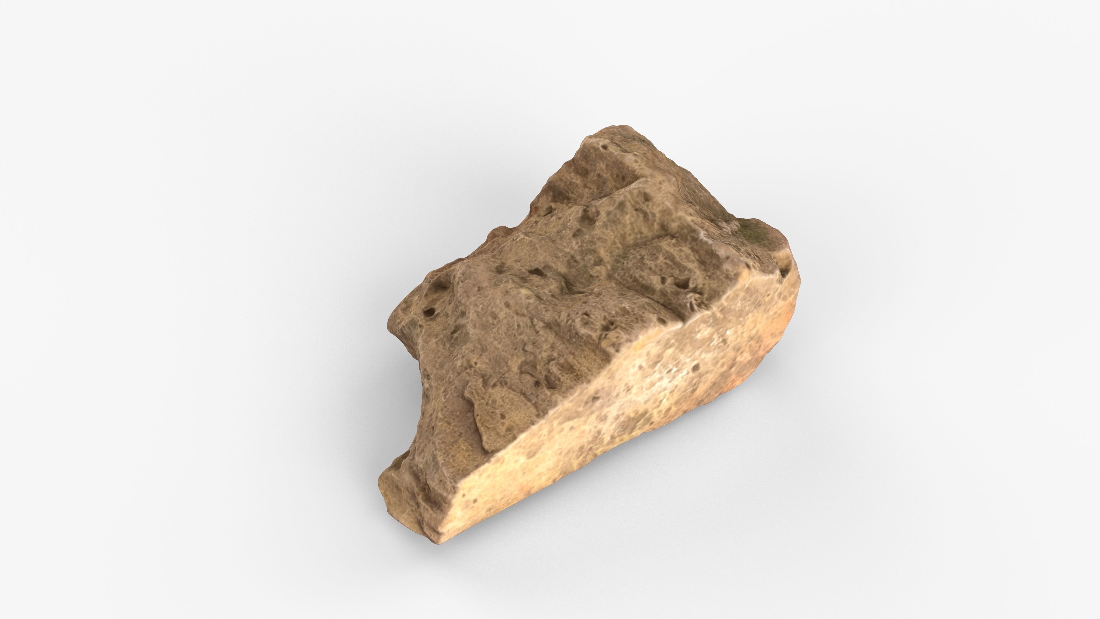 Photorealistic 3D scan of rock stone Low-poly 3D model_6