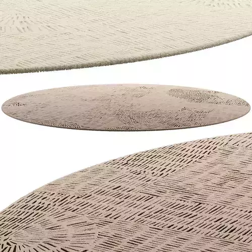 Poliform Trace Round Rug 2 colors 3D model