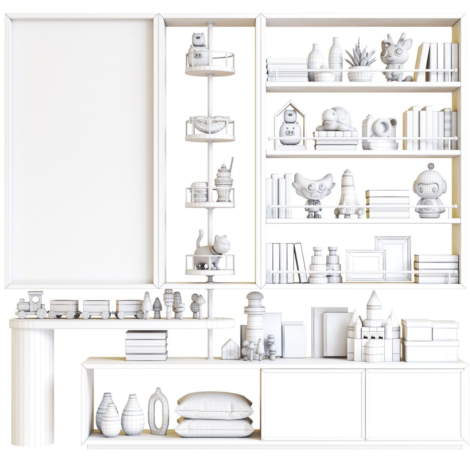 Furniture for nursery 26 3D model_2