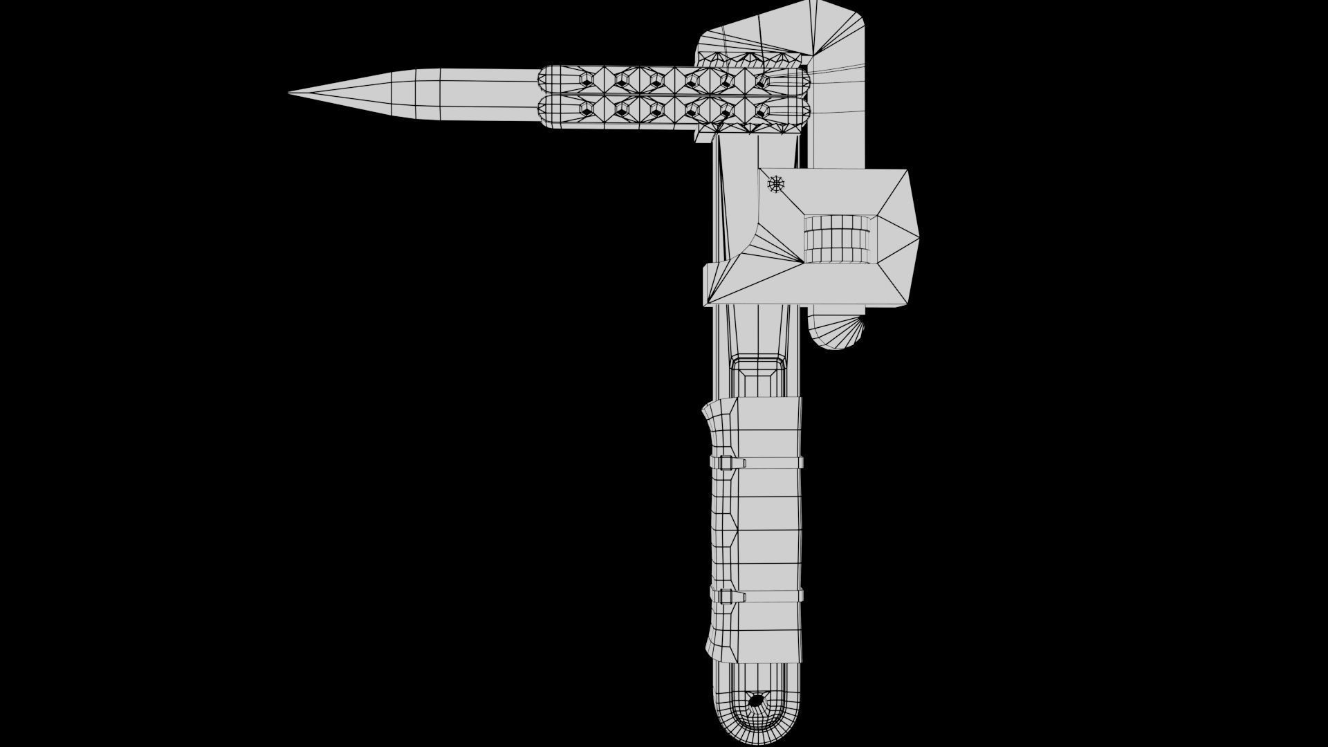 Wrench Weapon LowPoly Low-poly 3D model_5