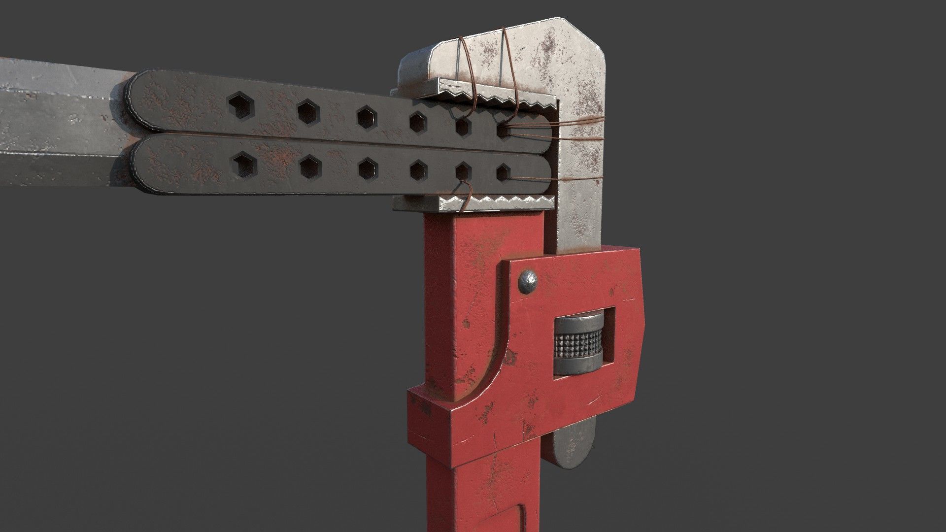 Wrench Weapon LowPoly Low-poly 3D model_4