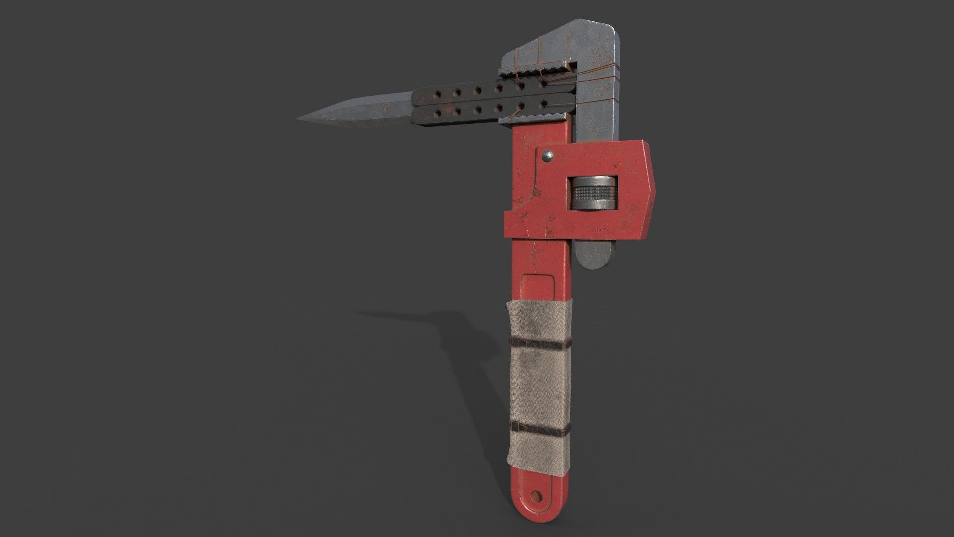 Wrench Weapon LowPoly Low-poly 3D model_2