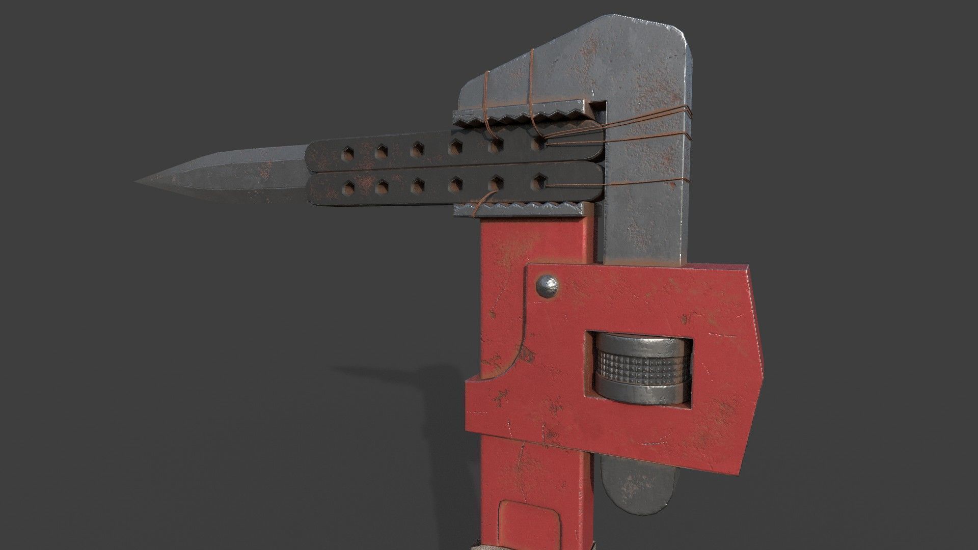 Wrench Weapon LowPoly Low-poly 3D model_3