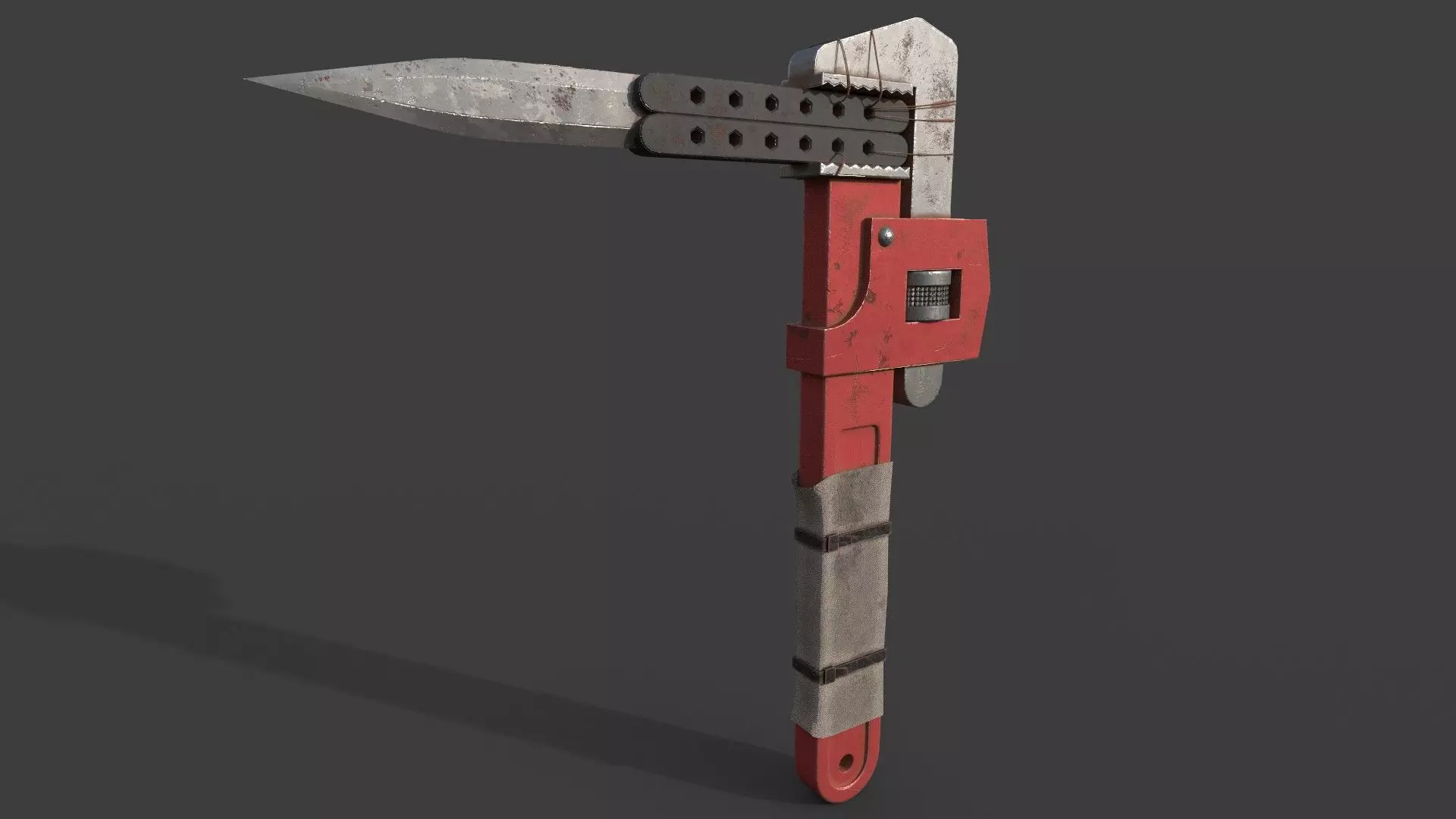 Wrench Weapon LowPoly Low-poly 3D model_0