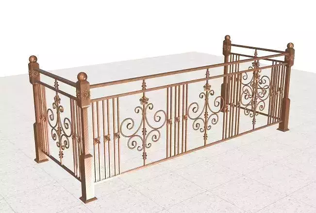 Wrought iron balcony with panels