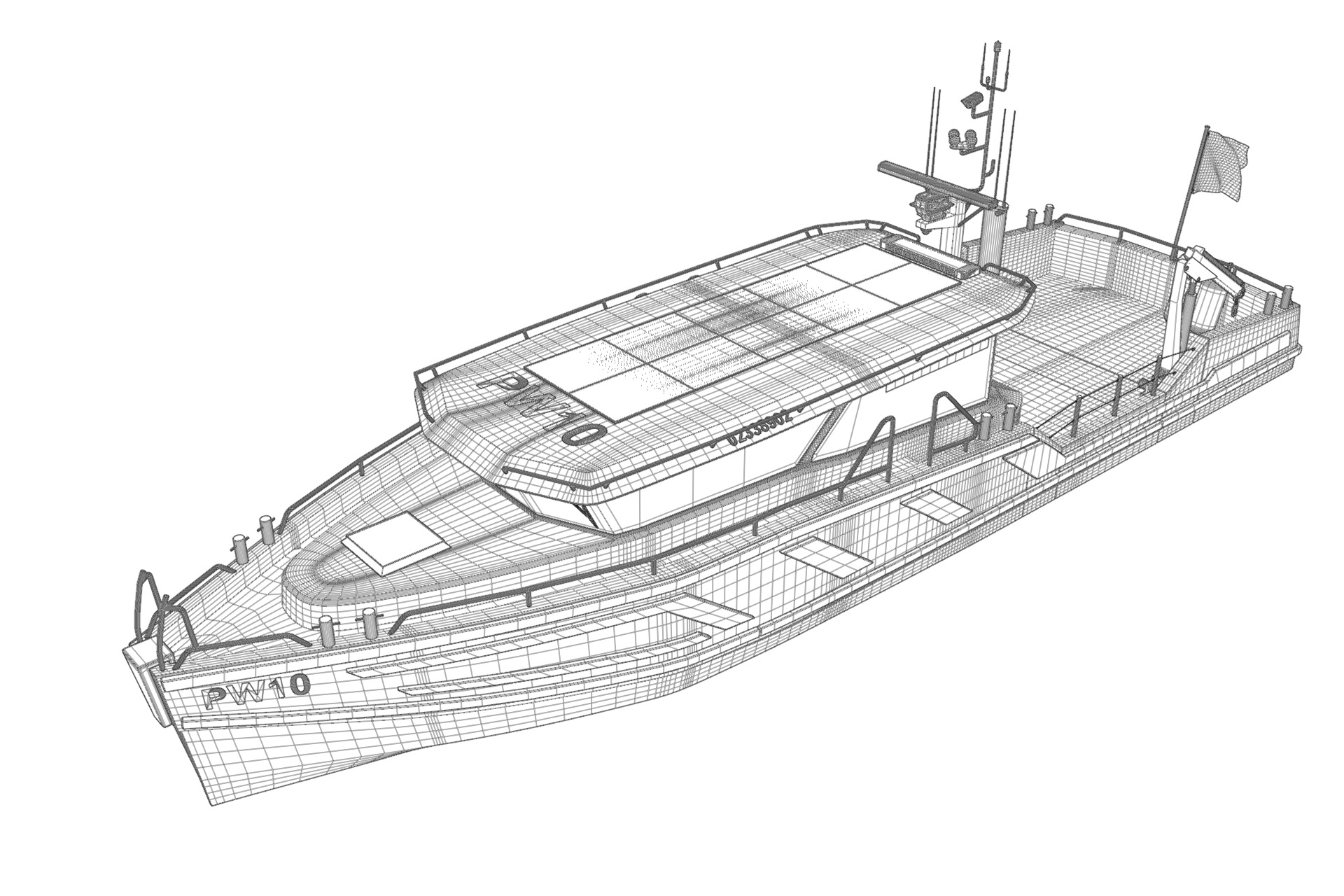 Provincie Friesland PW10 3D model_10