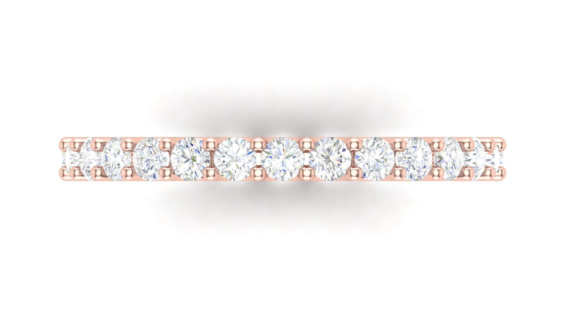 U Shaped Eternity Ring 2 point 2 mm stone size swiss 16 and EU56 3D print model_9